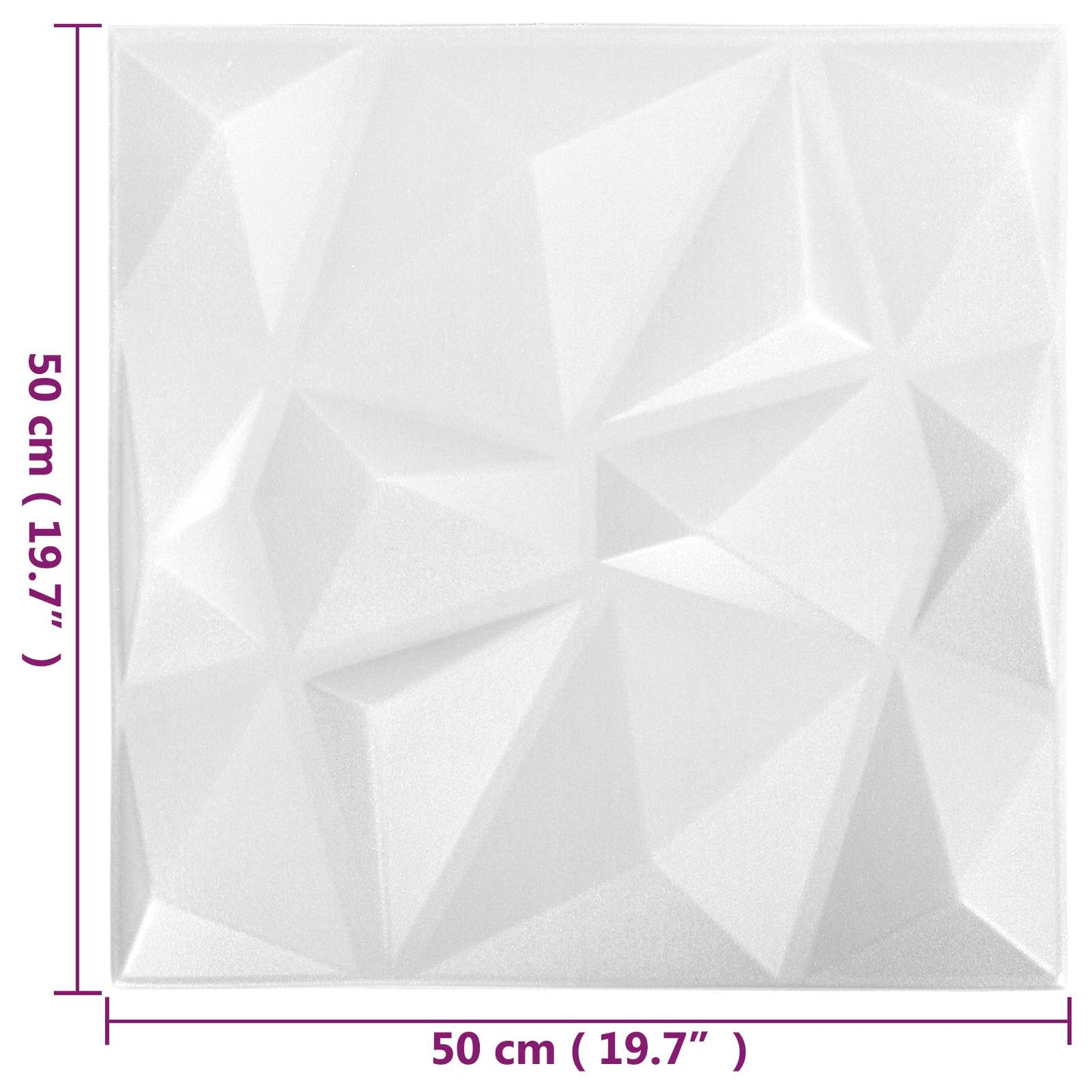 Wandpanelen 12 pcs Origami Wit 50 x 50 cm XPS Schuim is nu te koop bij PeponiXL, paradijselijk wonen!