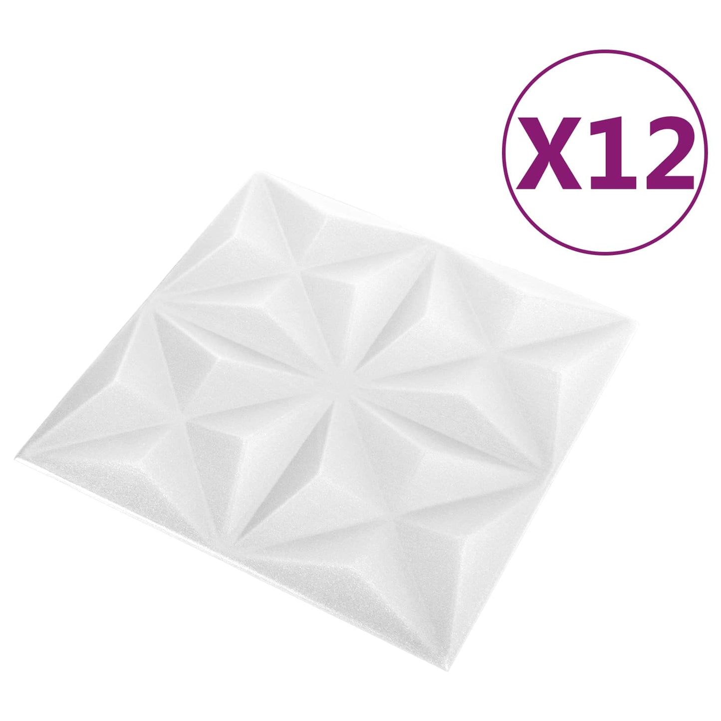 Wandpanelen 12 pcs Origami Wit 50 x 50 cm XPS Schuim is nu te koop bij PeponiXL, paradijselijk wonen!