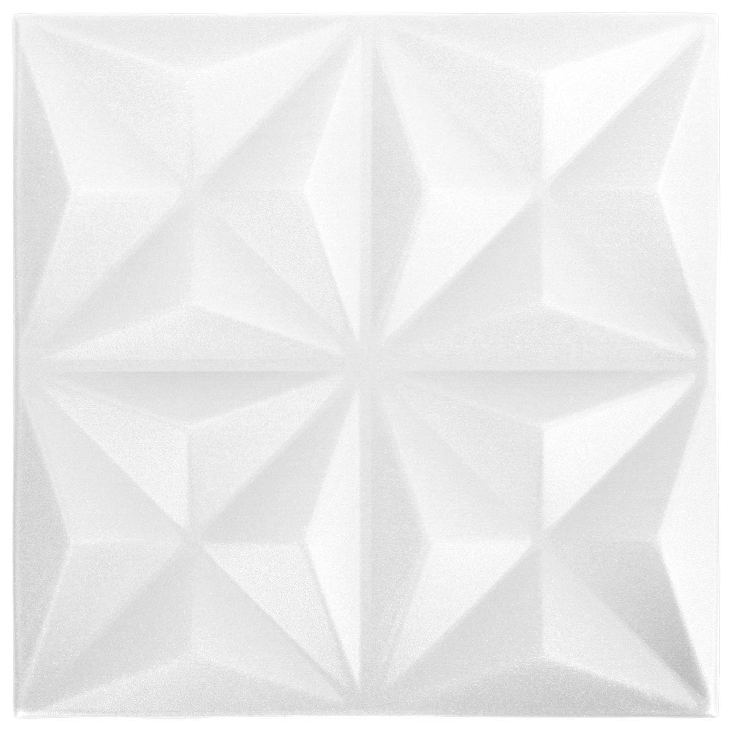 Wandpanelen 24 pcs Origami Wit 50 x 50 cm XPS Schuim is nu te koop bij PeponiXL, paradijselijk wonen!