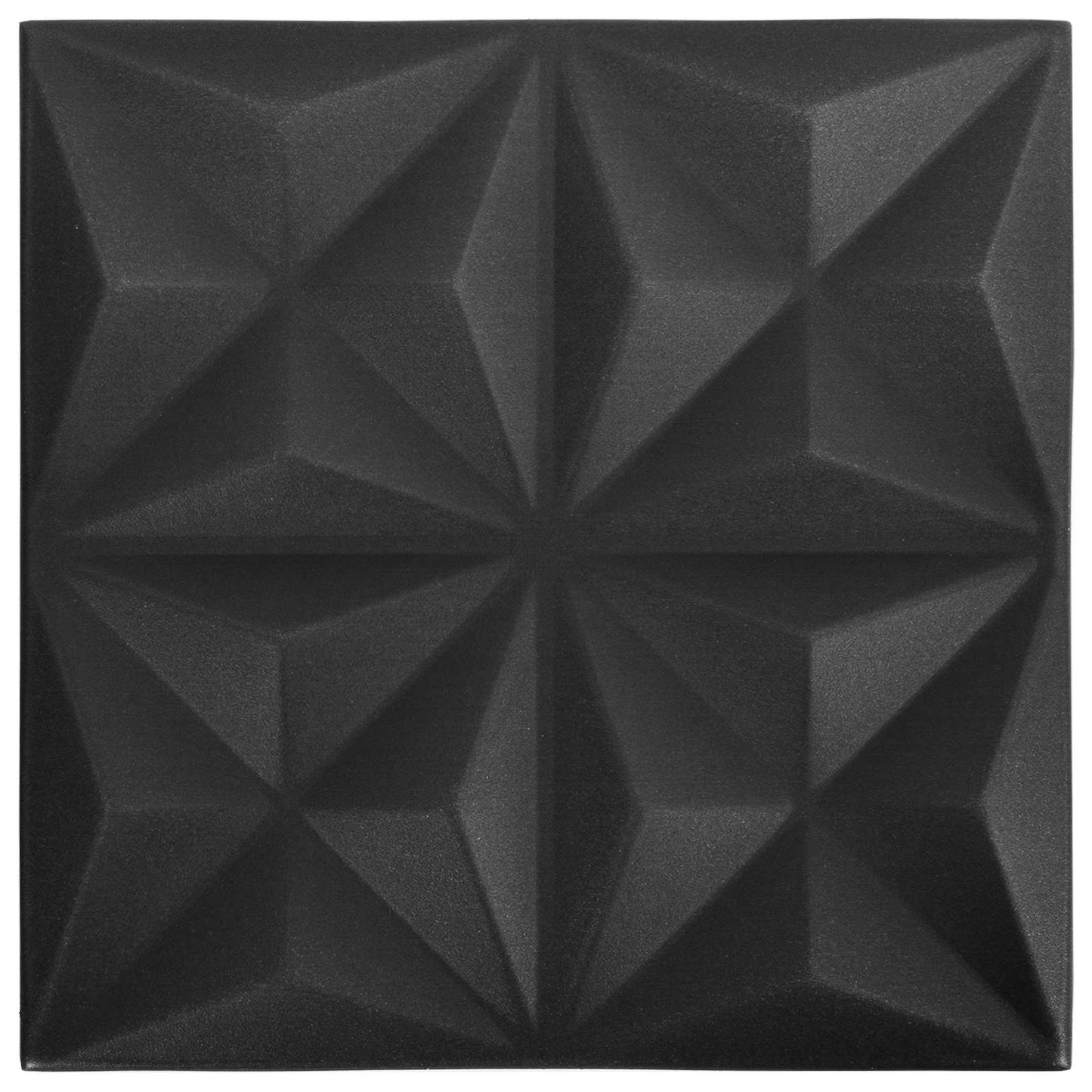 Wandpanelen 48 pcs Origami Zwart 50 x 50 cm XPS Schuim is nu te koop bij PeponiXL, paradijselijk wonen!