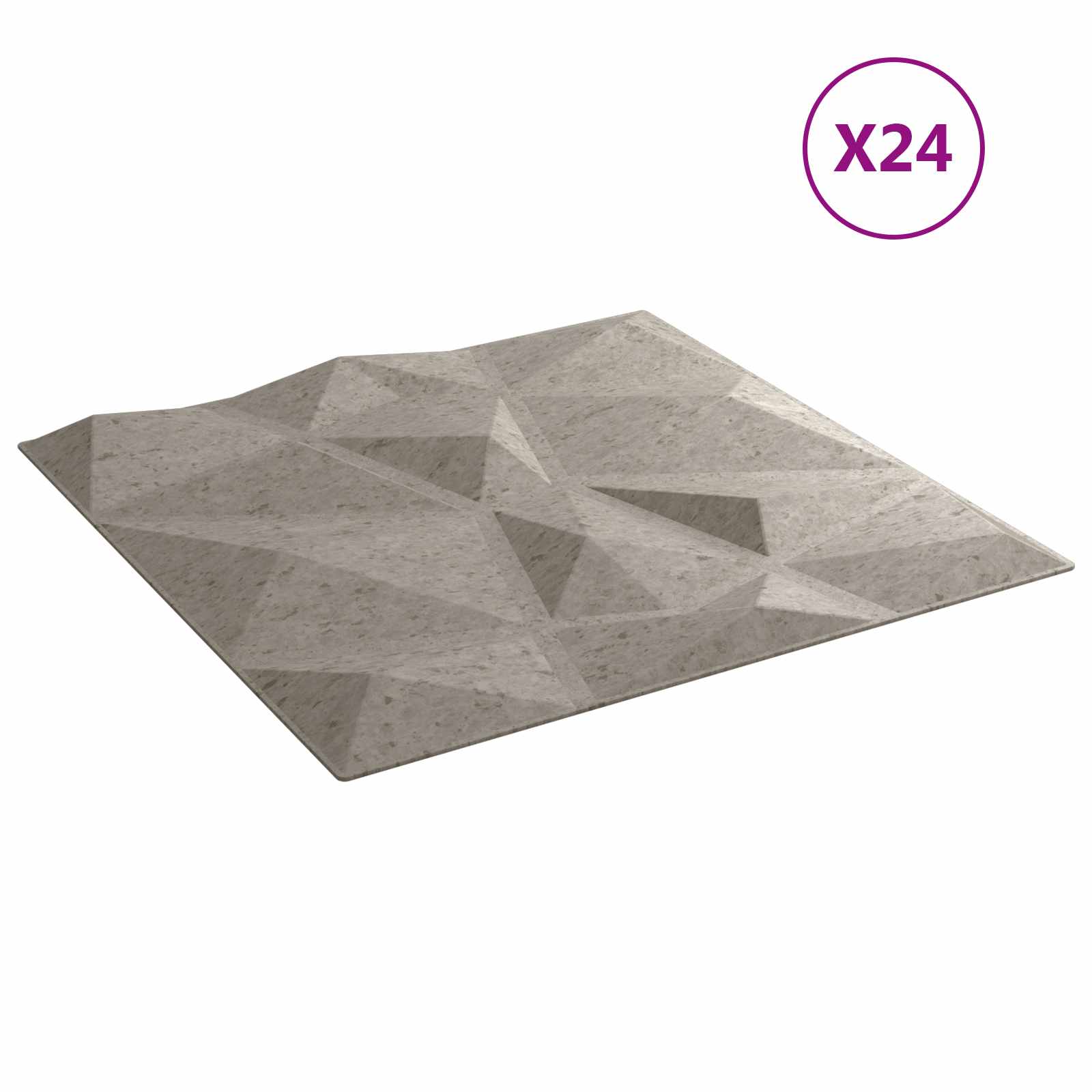 Wandpanelen 24 pcs Betongrijs 50 x 50 cm XPS Schuim is nu te koop bij PeponiXL, paradijselijk wonen!