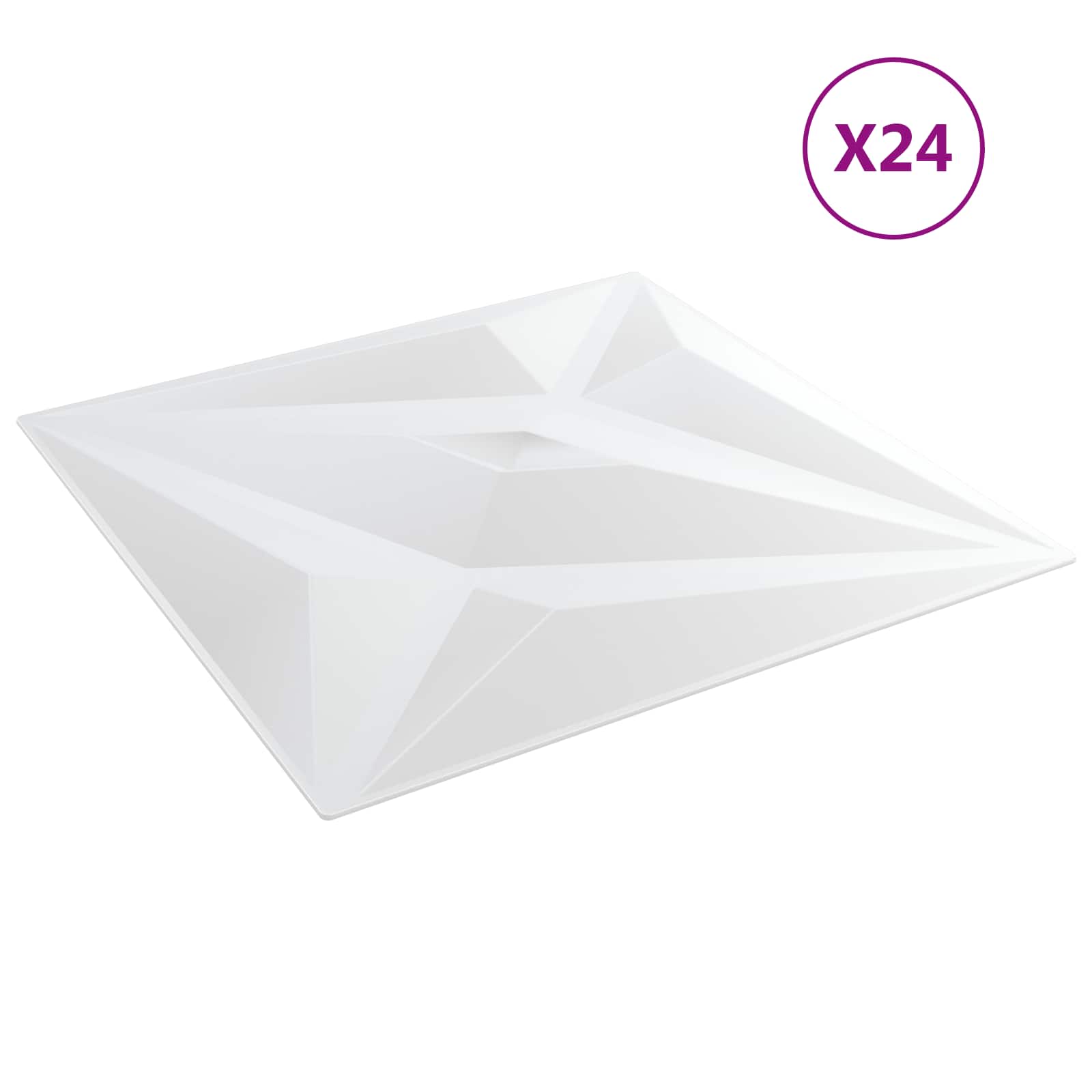 Wandpanelen Ster 24 pcs Witte Ster 50 x 50 cm XPS Schuim is nu te koop bij PeponiXL, paradijselijk wonen!