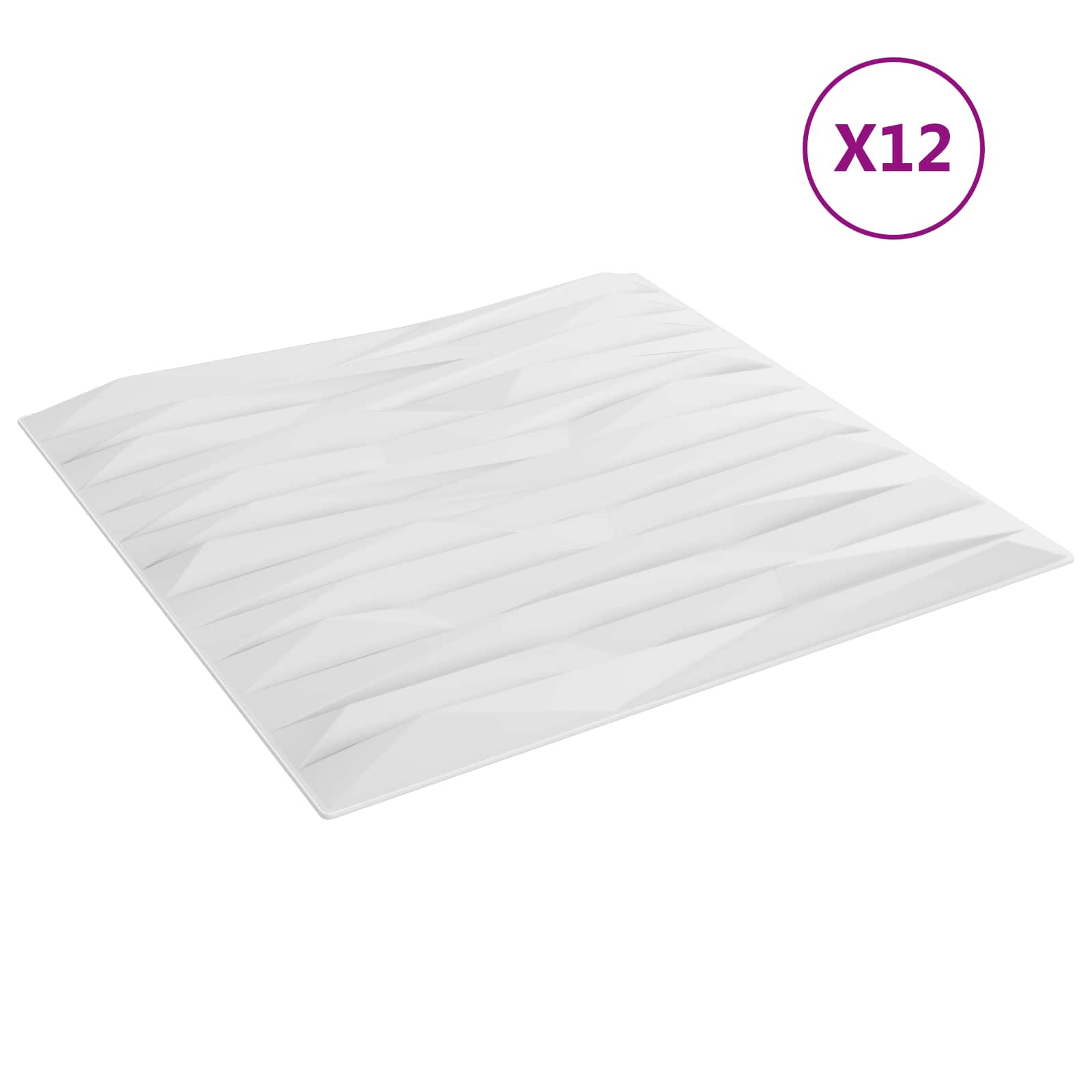 Wandpanelen 12 pcs Wit Steen 50 x 50 cm XPS Schuim is nu te koop bij PeponiXL, paradijselijk wonen!