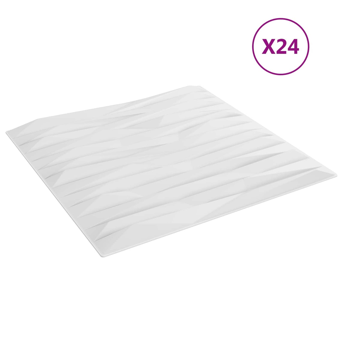 Wandpanelen 24 pcs Wit Steen 50 x 50 cm XPS Schuim is nu te koop bij PeponiXL, paradijselijk wonen!