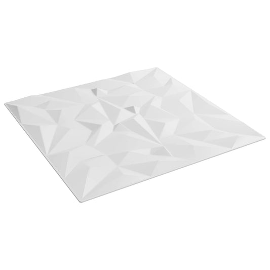 Wandpanelen 48 pcs Wit 50 x 50 cm XPS Schuim is nu te koop bij PeponiXL, paradijselijk wonen!
