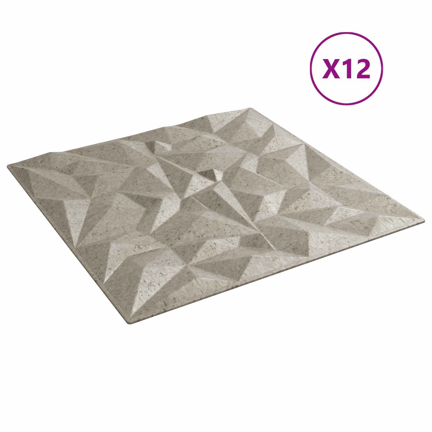 Wandpanelen 12 pcs Amethist Beton 50 x 50 cm XPS Schuim is nu te koop bij PeponiXL, paradijselijk wonen!