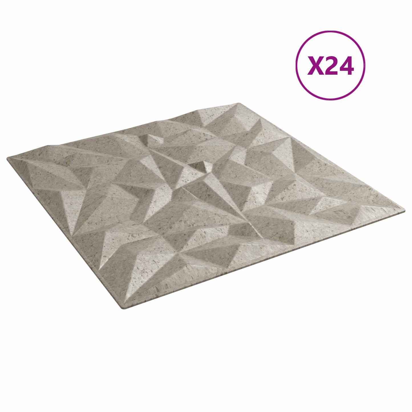 Wandpanelen 24 pcs Amethist Beton 50 x 50 cm XPS Schuim is nu te koop bij PeponiXL, paradijselijk wonen!