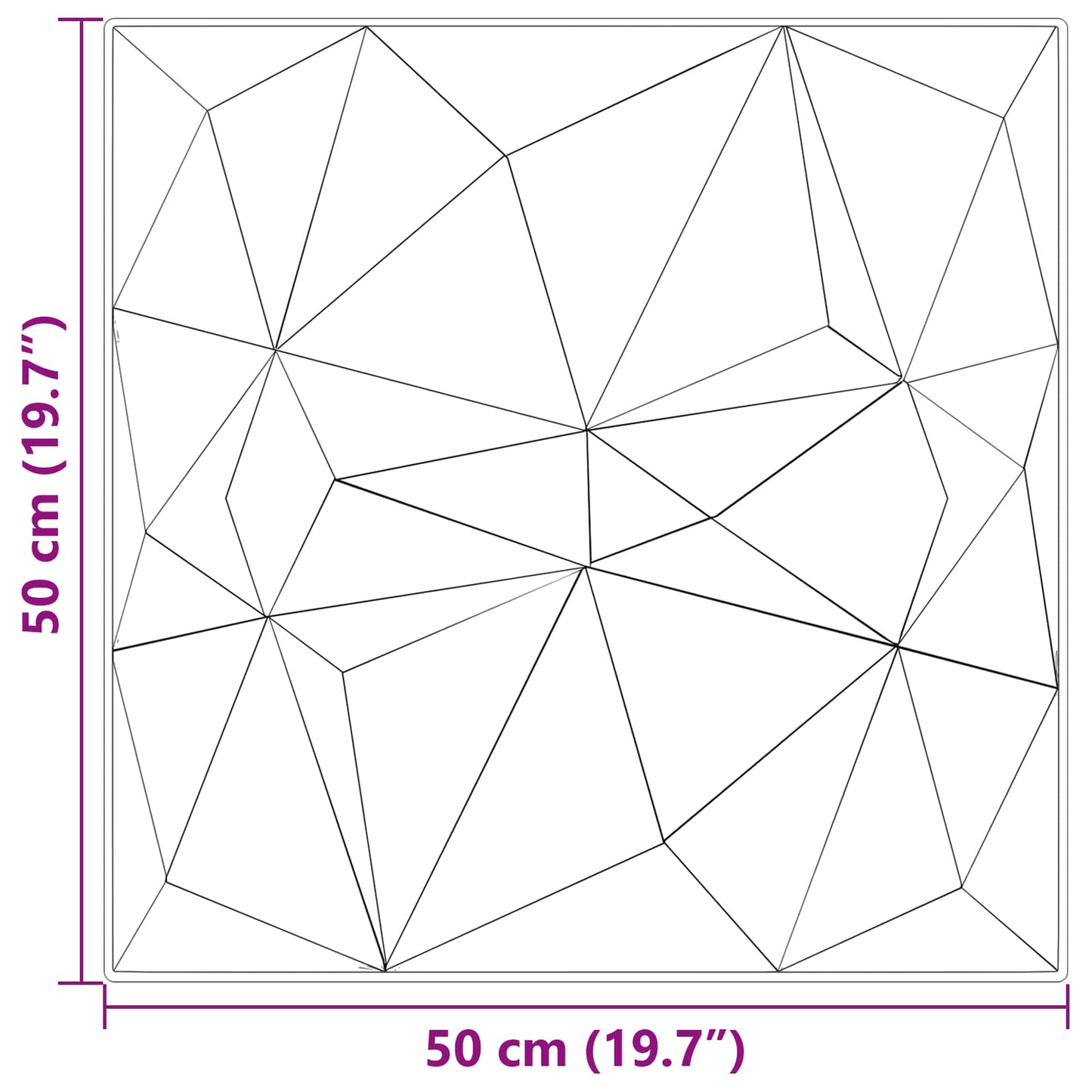 Wandpanelen 12 pcs Diamant Beton 50 x 50 cm XPS Schuim is nu te koop bij PeponiXL, paradijselijk wonen!