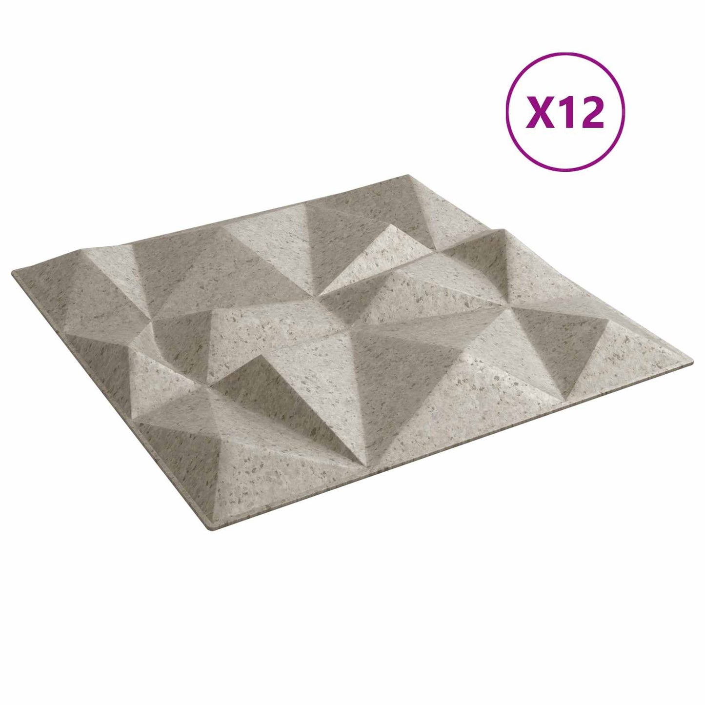 Wandpanelen 12 pcs Diamant Beton 50 x 50 cm XPS Schuim is nu te koop bij PeponiXL, paradijselijk wonen!