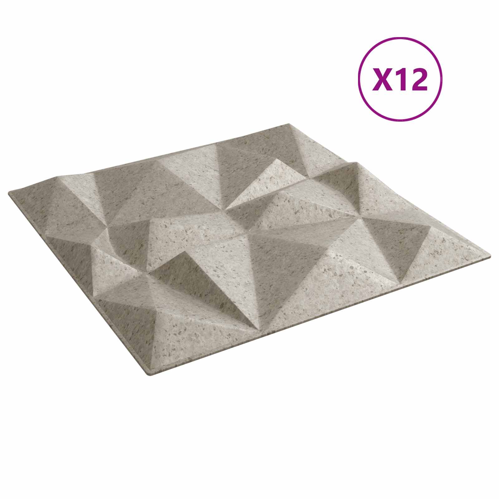 Wandpanelen 12 pcs Diamant Beton 50 x 50 cm XPS Schuim is nu te koop bij PeponiXL, paradijselijk wonen!