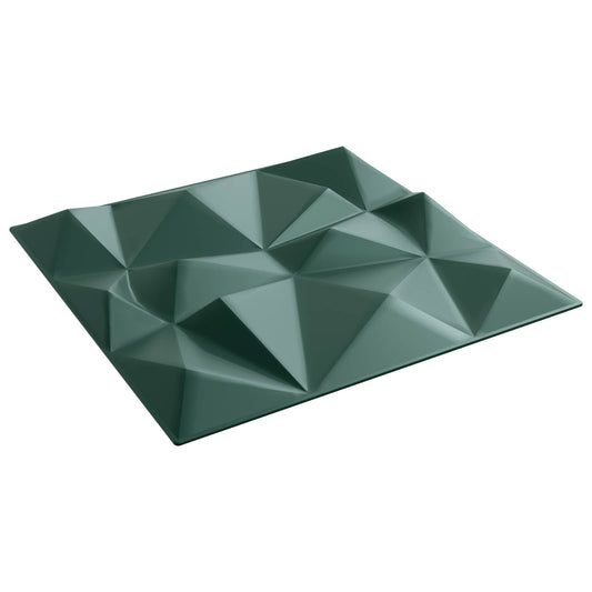 Wandpanelen 12 pcs Diamant Groen 50 x 50 cm XPS Schuim is nu te koop bij PeponiXL, paradijselijk wonen!