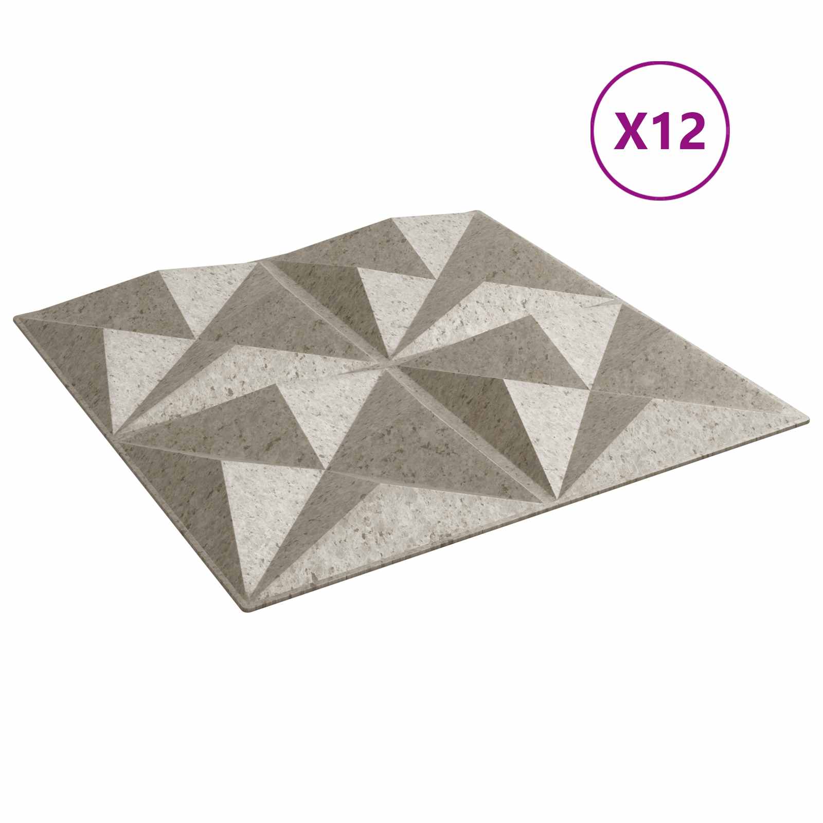 Wandpanelen 12 pcs Origami Beton 50 x 50 cm XPS Schuim is nu te koop bij PeponiXL, paradijselijk wonen!