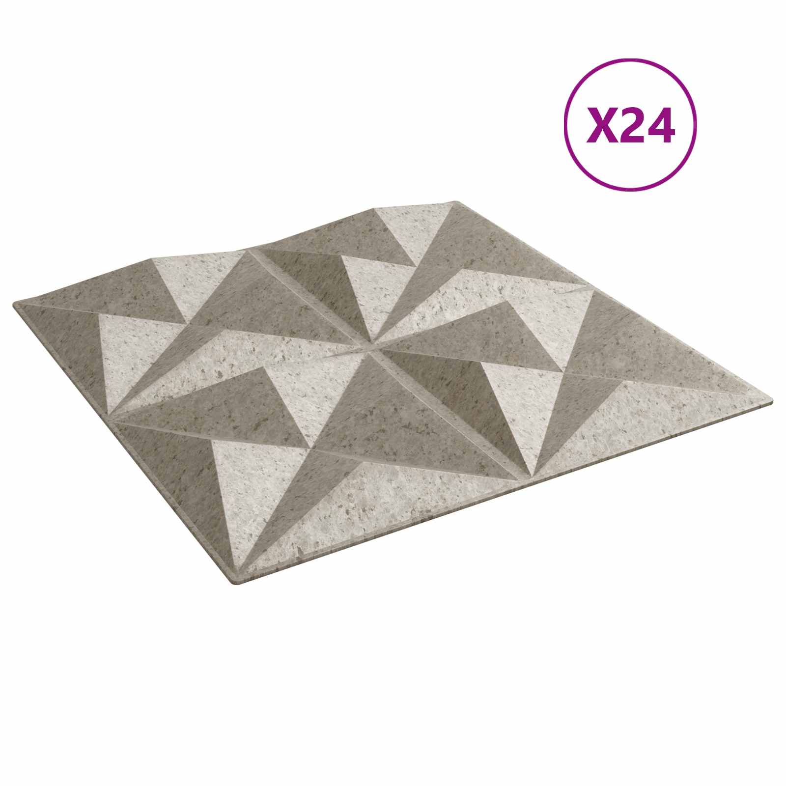 Wandpanelen 24 pcs Origami Beton 50 x 50 cm XPS Schuim is nu te koop bij PeponiXL, paradijselijk wonen!