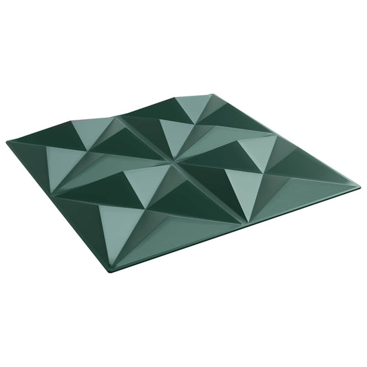 Wandpanelen 12 pcs Origami Groen 50 x 50 cm XPS Schuim is nu te koop bij PeponiXL, paradijselijk wonen!
