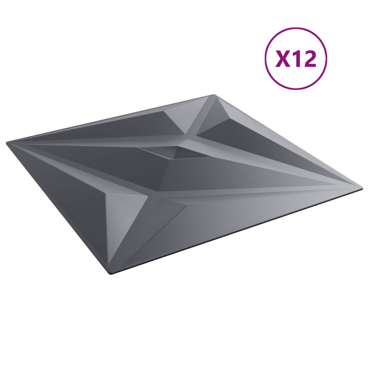Wandpanelen Ster 12 pcs Ster Grijs 50 x 50 cm XPS Schuim is nu te koop bij PeponiXL, paradijselijk wonen!
