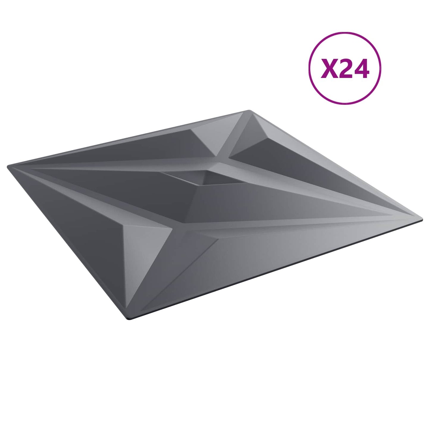 Wandpanelen Ster 24 pcs Ster Grijs 50 x 50 cm XPS Schuim is nu te koop bij PeponiXL, paradijselijk wonen!