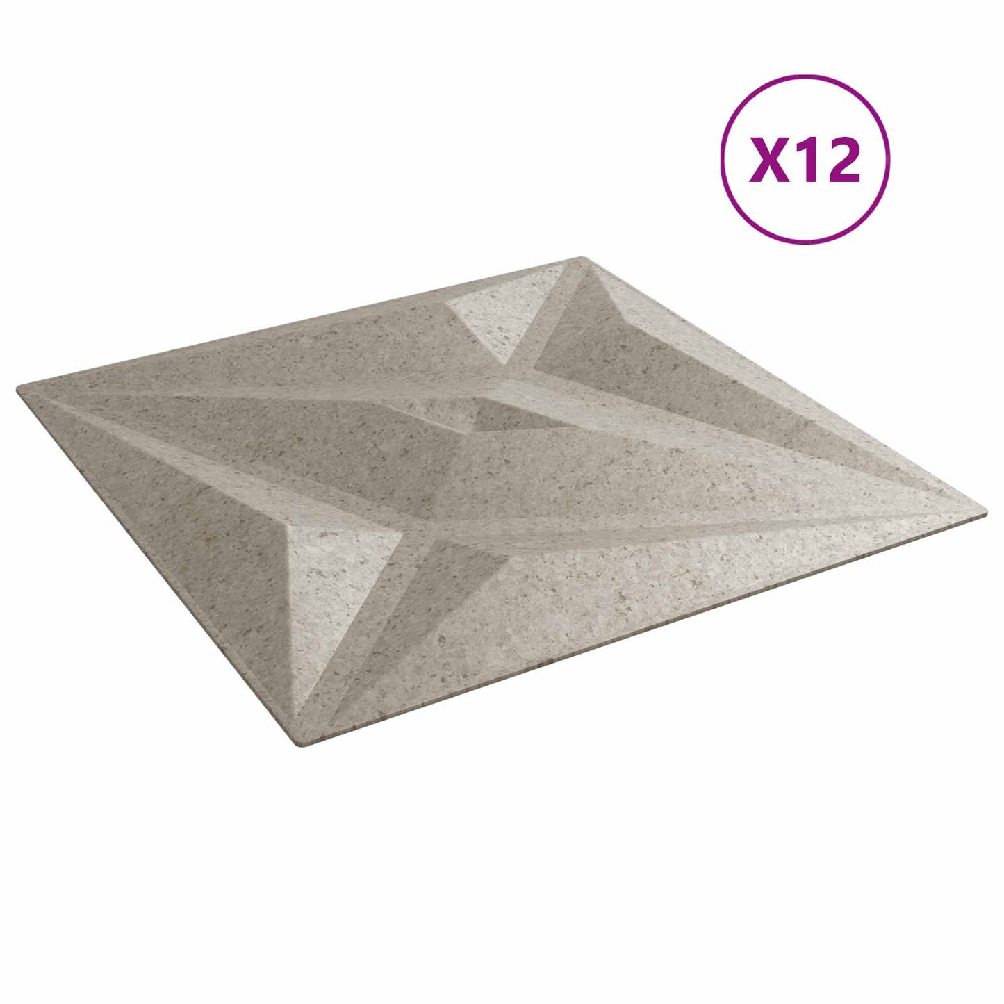Wandpanelen Ster 12 pcs Ster Beton 50 x 50 cm XPS Schuim is nu te koop bij PeponiXL, paradijselijk wonen!