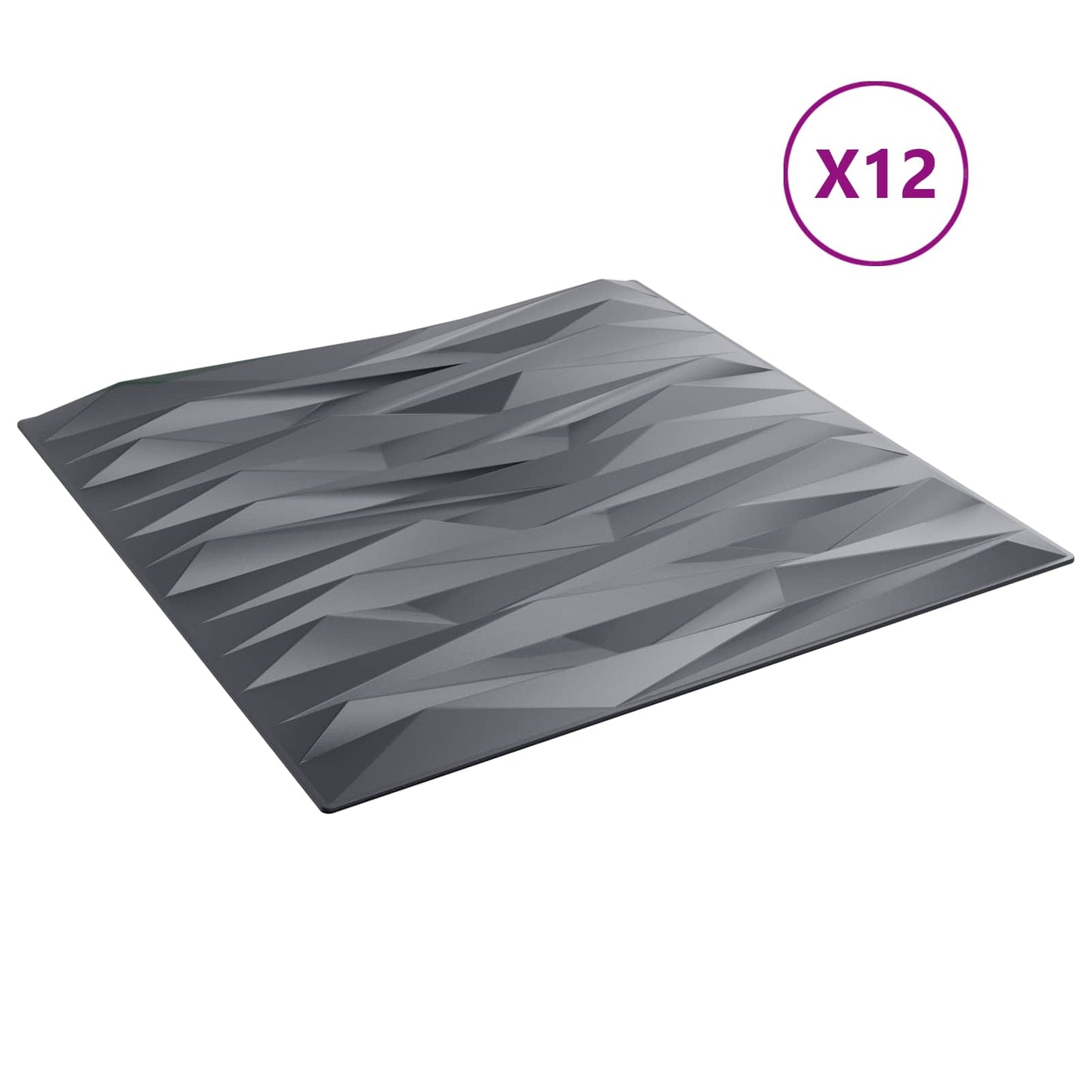 Wandpanelen 12 pcs Stone Grey 50 x 50 cm XPS Schuim is nu te koop bij PeponiXL, paradijselijk wonen!