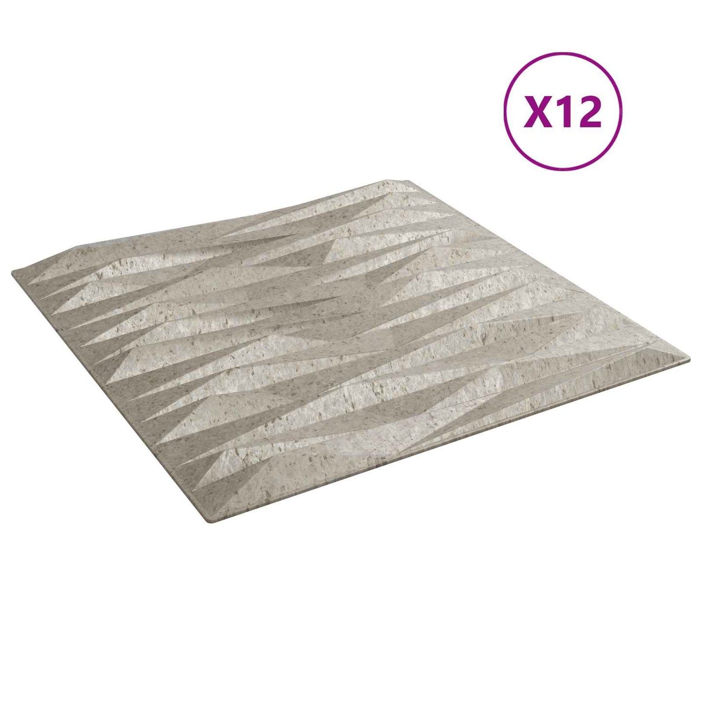 Wandpanelen 12 pcs Steen Beton 50 x 50 cm XPS Schuim is nu te koop bij PeponiXL, paradijselijk wonen!