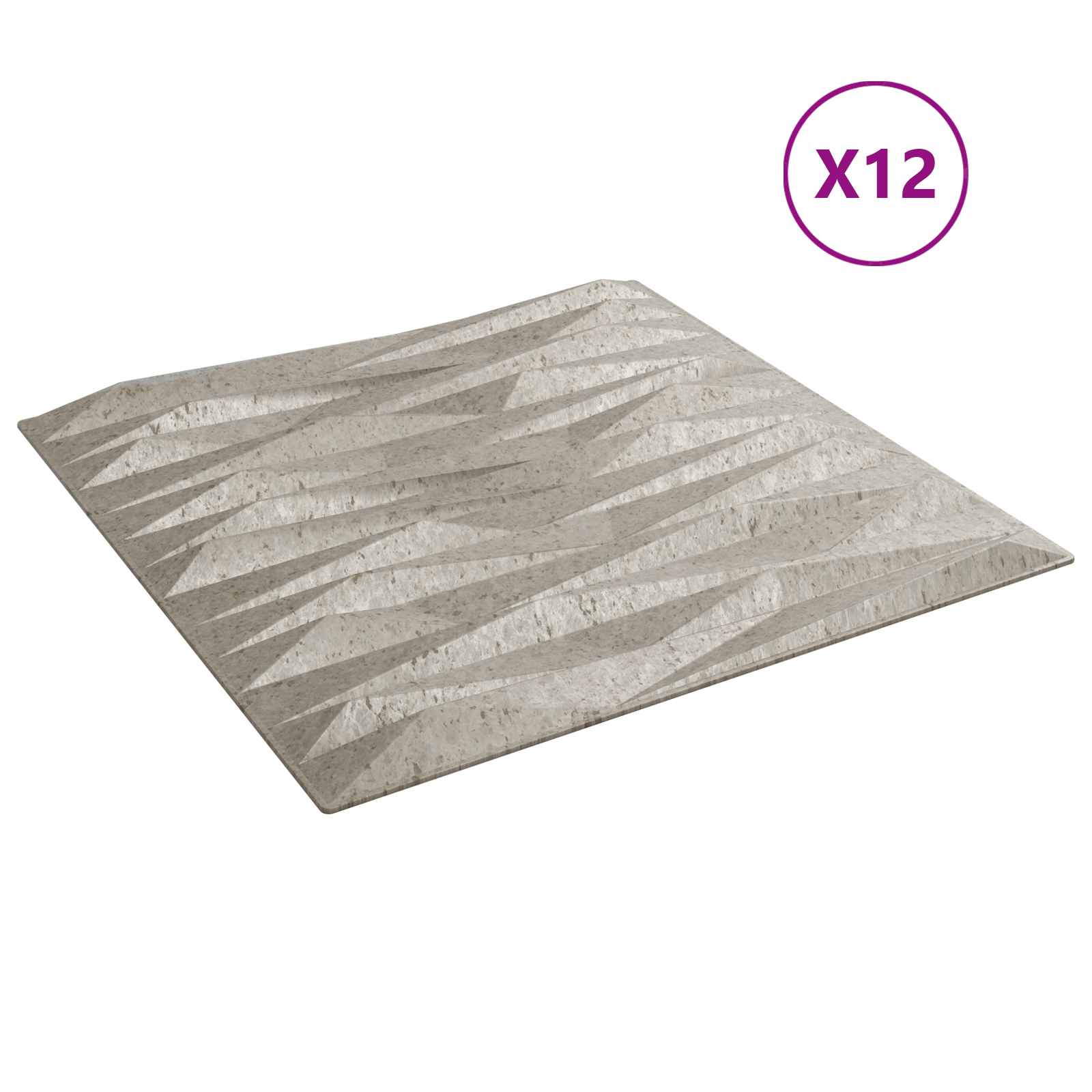 Wandpanelen 12 pcs Steen Beton 50 x 50 cm XPS Schuim is nu te koop bij PeponiXL, paradijselijk wonen!