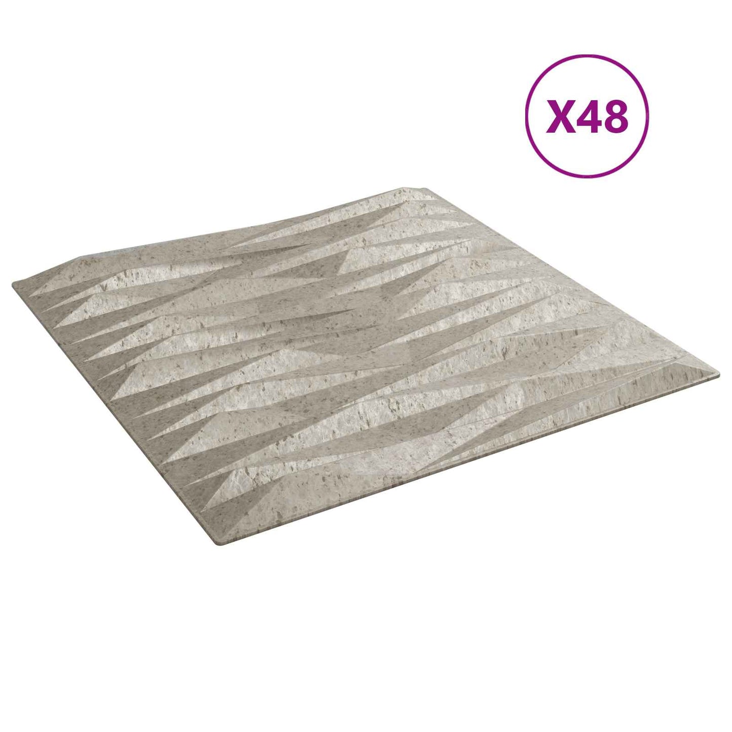 Wandpanelen 48 pcs Steen Beton 50 x 50 cm XPS Schuim is nu te koop bij PeponiXL, paradijselijk wonen!