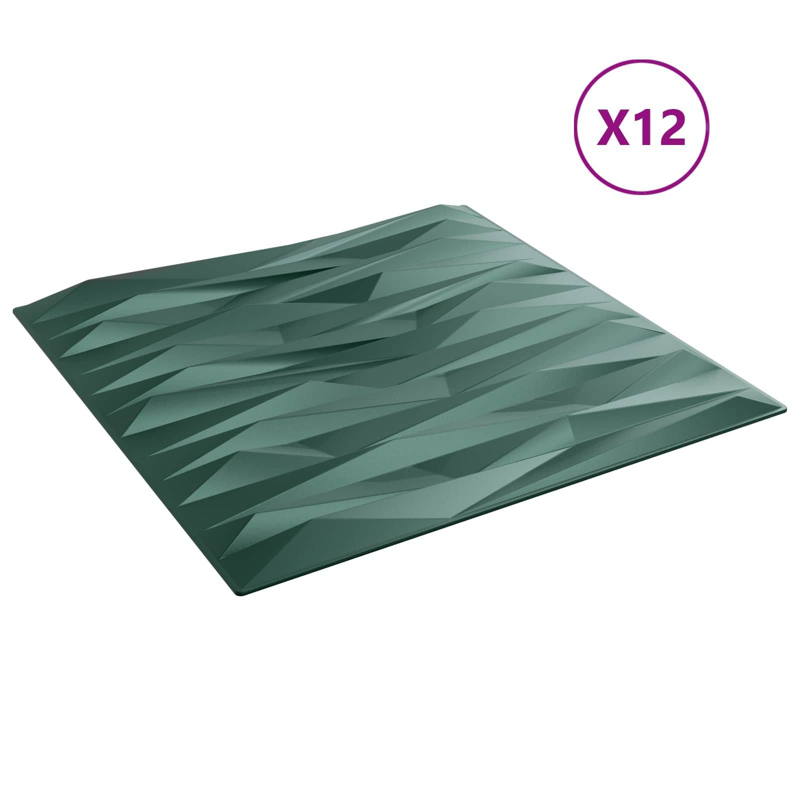 Wandpanelen 12 pcs Steen Groen 50 x 50 cm XPS Schuim is nu te koop bij PeponiXL, paradijselijk wonen!