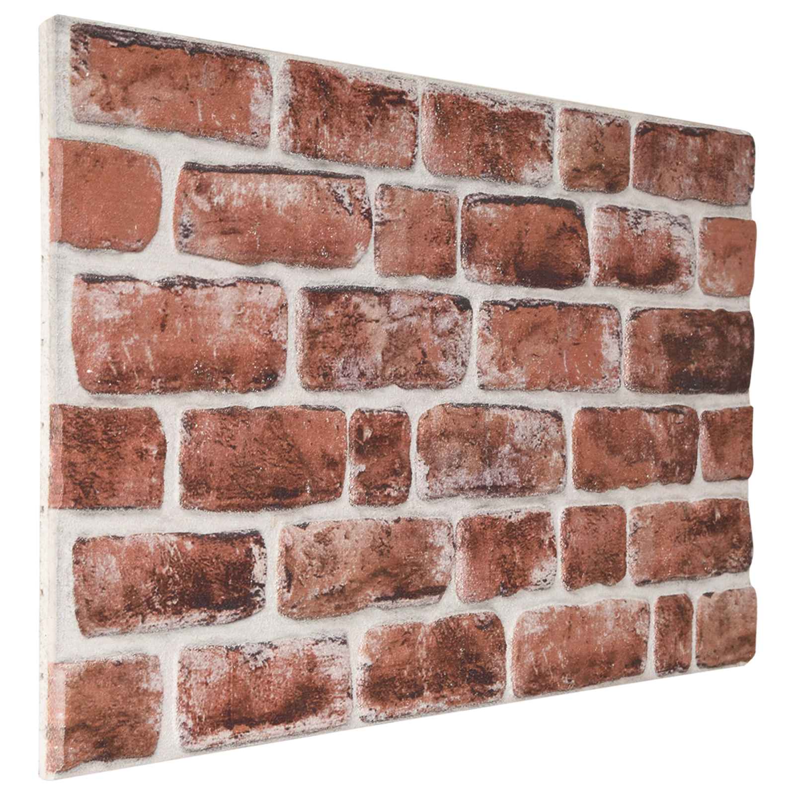 Wandpanelen 10 pcs Donkerbruin en Wit 100 x 50 cm EPS-schuim is nu te koop bij PeponiXL, paradijselijk wonen!