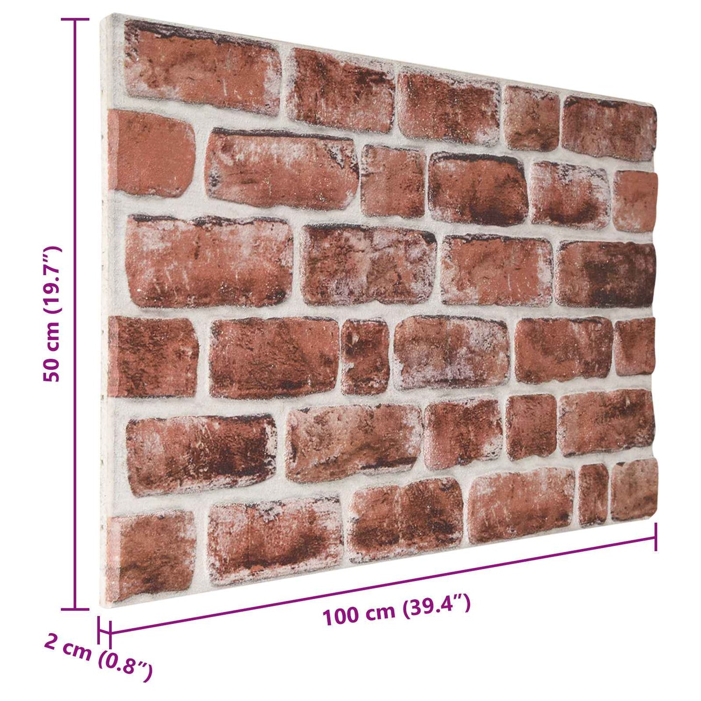 Wandpanelen 10 pcs Donkerbruin en Wit 100 x 50 cm EPS-schuim is nu te koop bij PeponiXL, paradijselijk wonen!