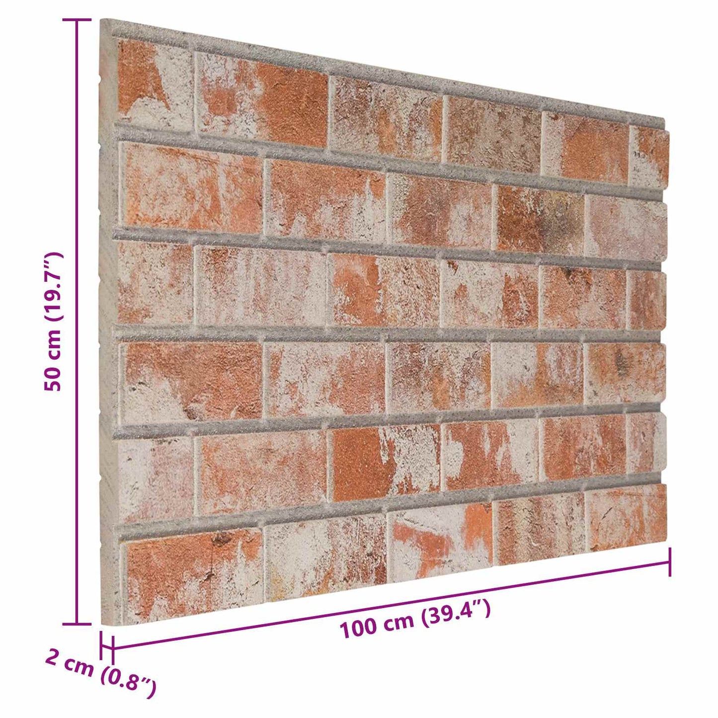 Wandpanelen 10 pcs Oranje 100 x 50 cm EPS-schuim is nu te koop bij PeponiXL, paradijselijk wonen!