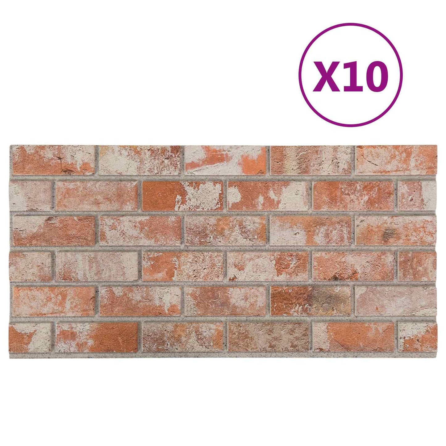 Wandpanelen 10 pcs Oranje 100 x 50 cm EPS-schuim is nu te koop bij PeponiXL, paradijselijk wonen!