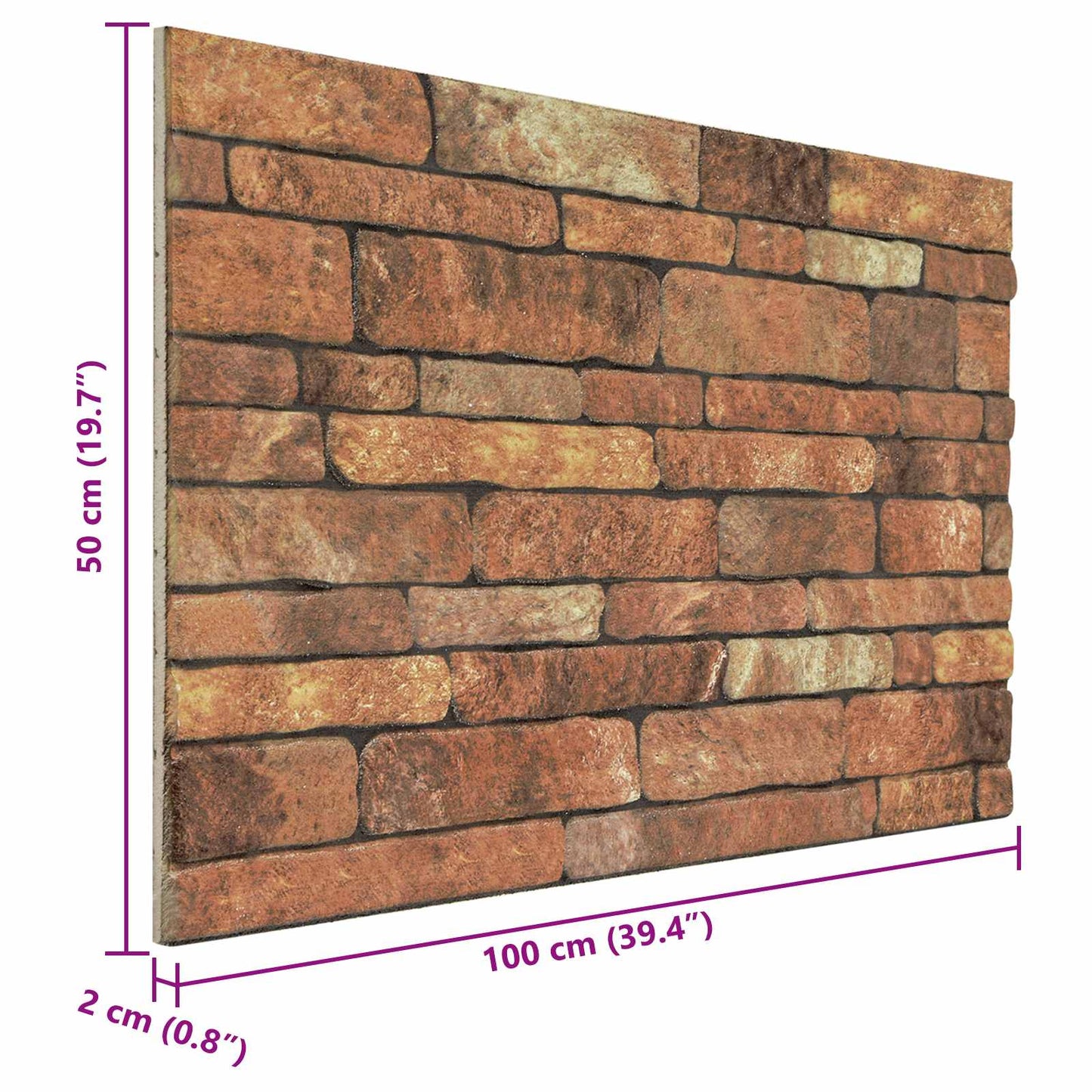 Wandpanelen 10 pcs Bruin en wit 100 x 50 cm EPS-schuim is nu te koop bij PeponiXL, paradijselijk wonen!