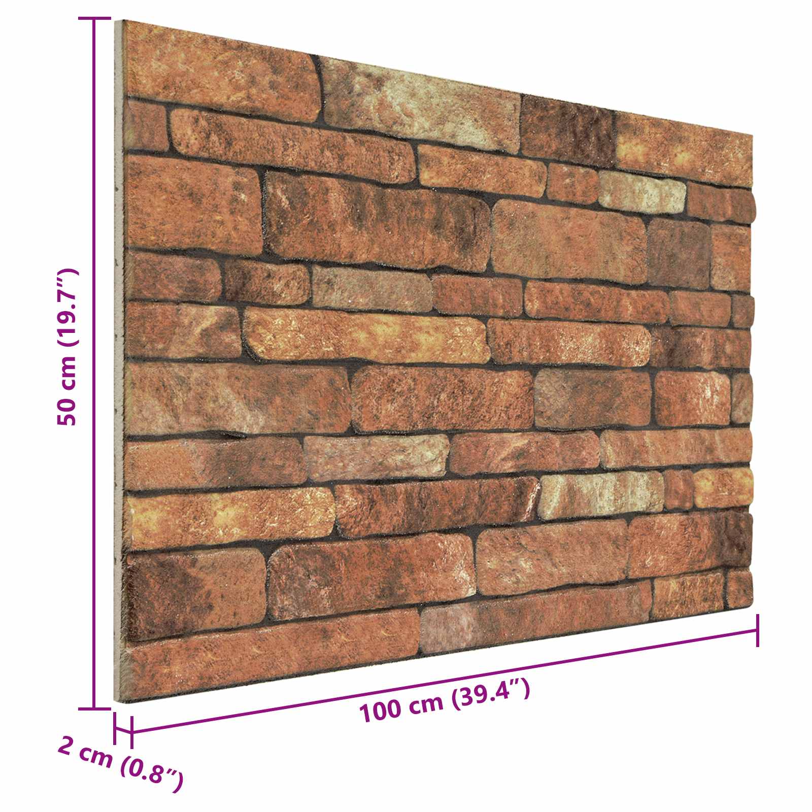 Wandpanelen 10 pcs Bruin en wit 100 x 50 cm EPS-schuim is nu te koop bij PeponiXL, paradijselijk wonen!