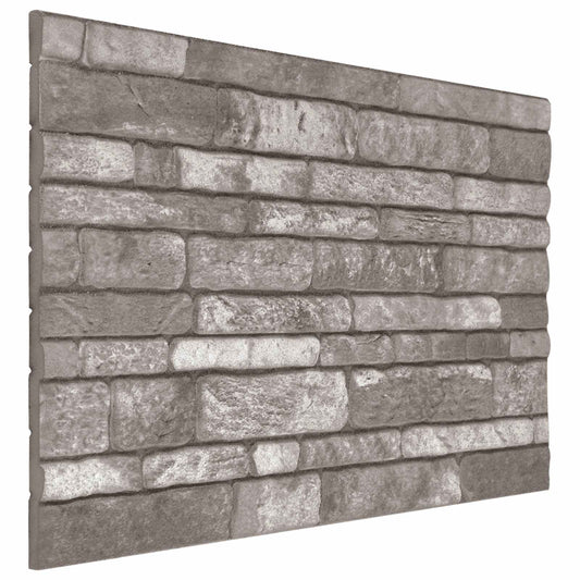 Wandpanelen 10 pcs Donkergrijs 100 x 50 cm EPS-schuim is nu te koop bij PeponiXL, paradijselijk wonen!