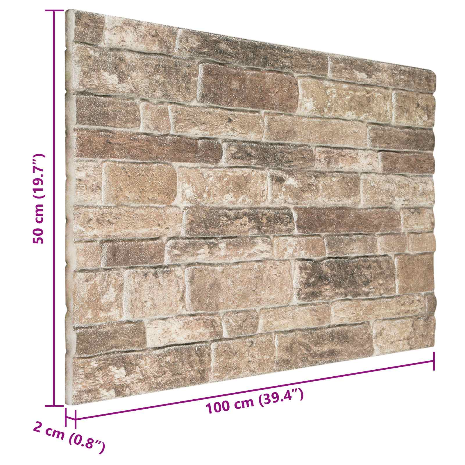 Wandpanelen 10 pcs Multikleur 100 x 50 cm EPS-schuim is nu te koop bij PeponiXL, paradijselijk wonen!