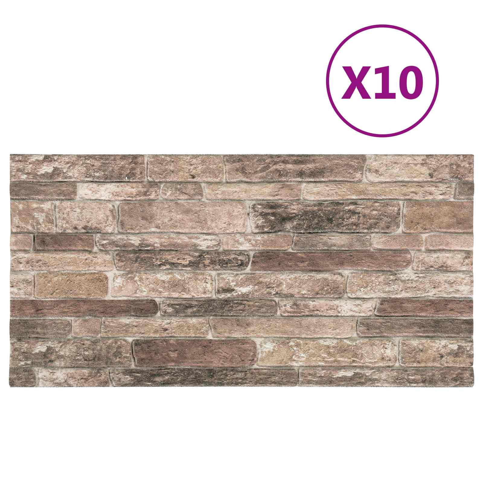 Wandpanelen 10 pcs Multikleur 100 x 50 cm EPS-schuim is nu te koop bij PeponiXL, paradijselijk wonen!
