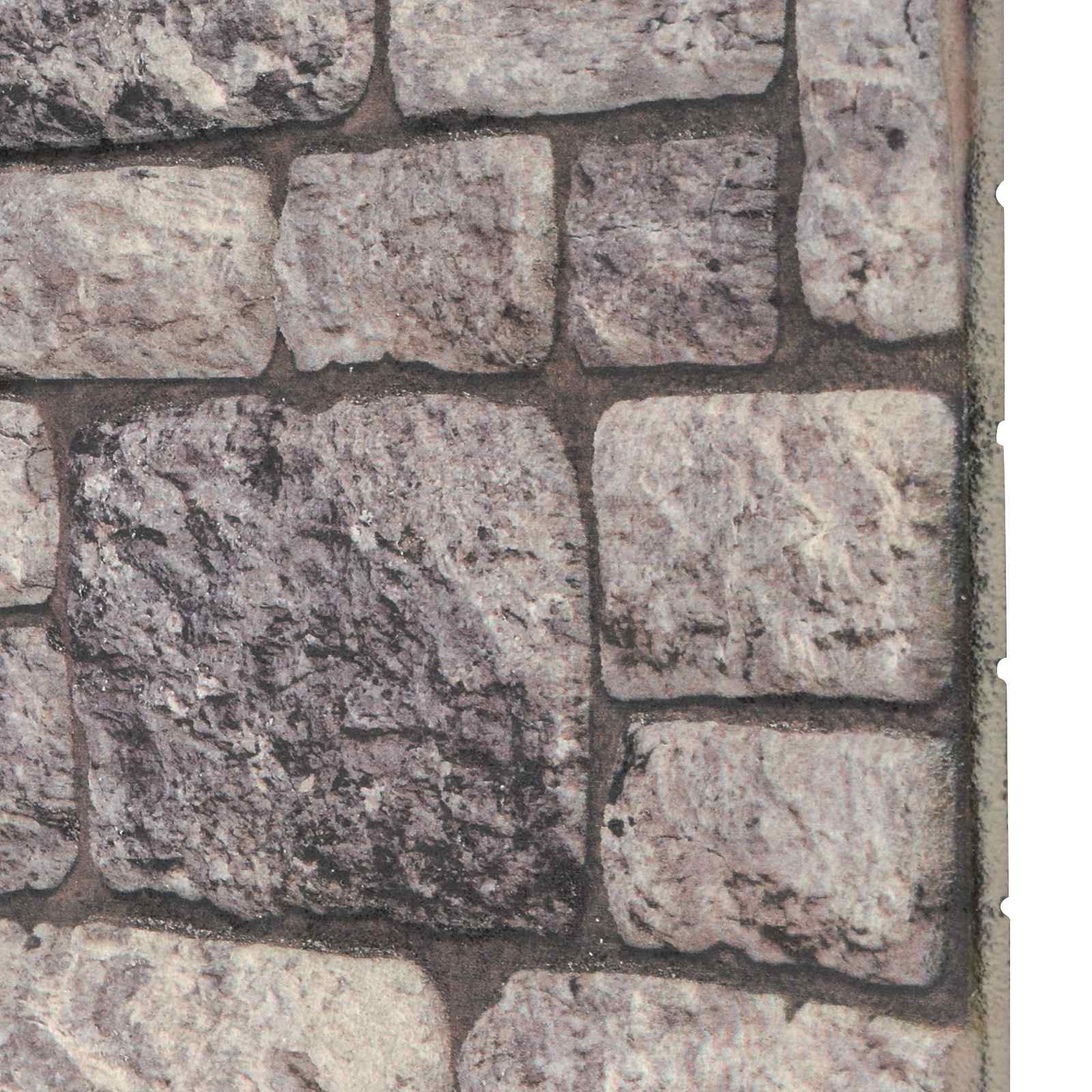 Wandpanelen 10 pcs Grijs en Wit 100 x 50 cm EPS-schuim is nu te koop bij PeponiXL, paradijselijk wonen!