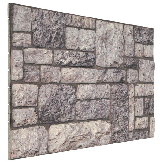 Wandpanelen 10 pcs Grijs en Wit 100 x 50 cm EPS-schuim is nu te koop bij PeponiXL, paradijselijk wonen!