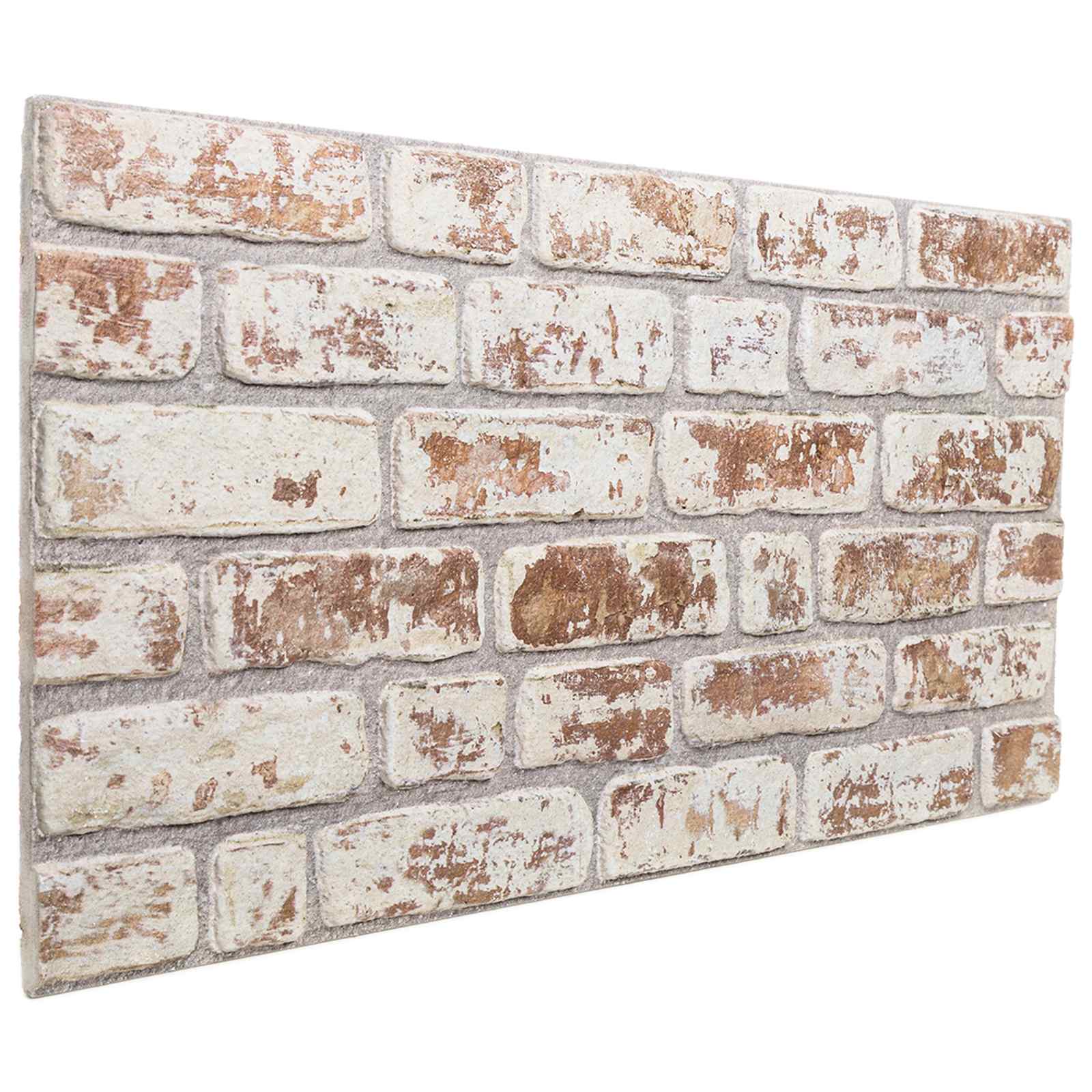 Wandpanelen 10 pcs Rood en Wit 100 x 50 cm EPS-schuim is nu te koop bij PeponiXL, paradijselijk wonen!