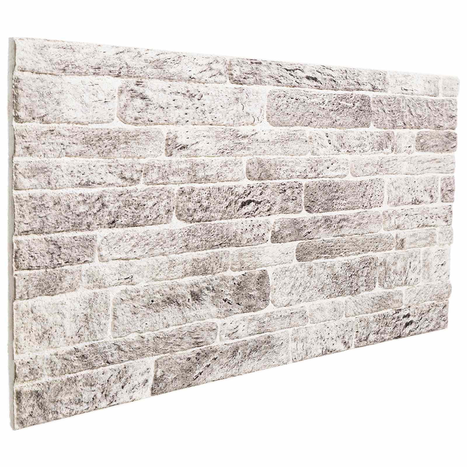 Wandpanelen 10 pcs Lichtgrijs en wit. 100 x 50 cm EPS-schuim is nu te koop bij PeponiXL, paradijselijk wonen!