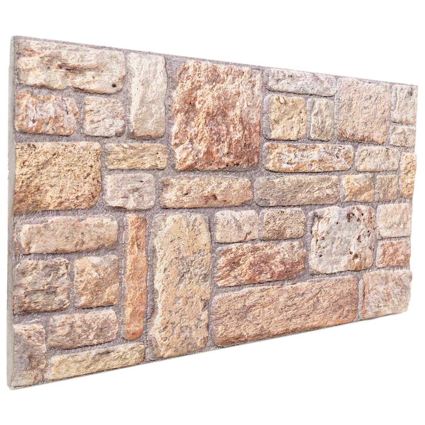 Wandpanelen 10 pcs Lichtbruin en wit 100 x 50 cm EPS-schuim is nu te koop bij PeponiXL, paradijselijk wonen!