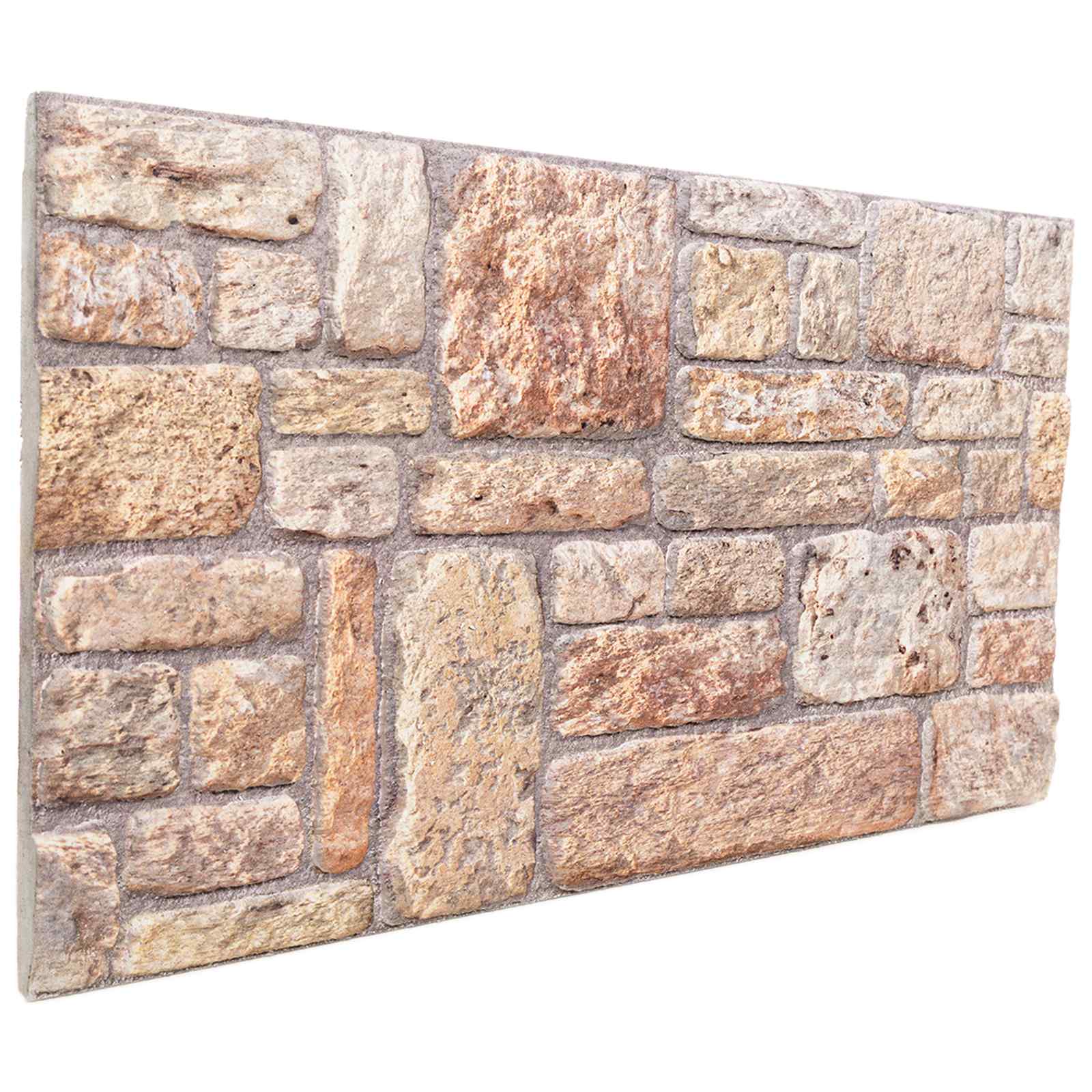 Wandpanelen 10 pcs Lichtbruin en wit 100 x 50 cm EPS-schuim is nu te koop bij PeponiXL, paradijselijk wonen!
