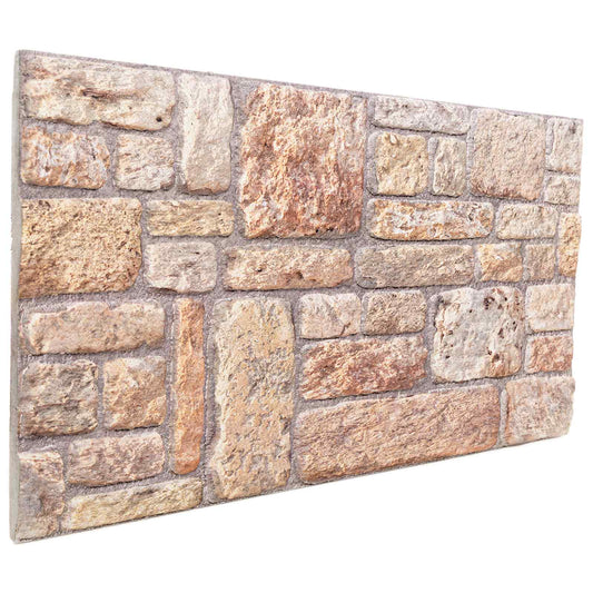 Wandpanelen 10 pcs Lichtbruin en wit 100 x 50 cm EPS-schuim is nu te koop bij PeponiXL, paradijselijk wonen!
