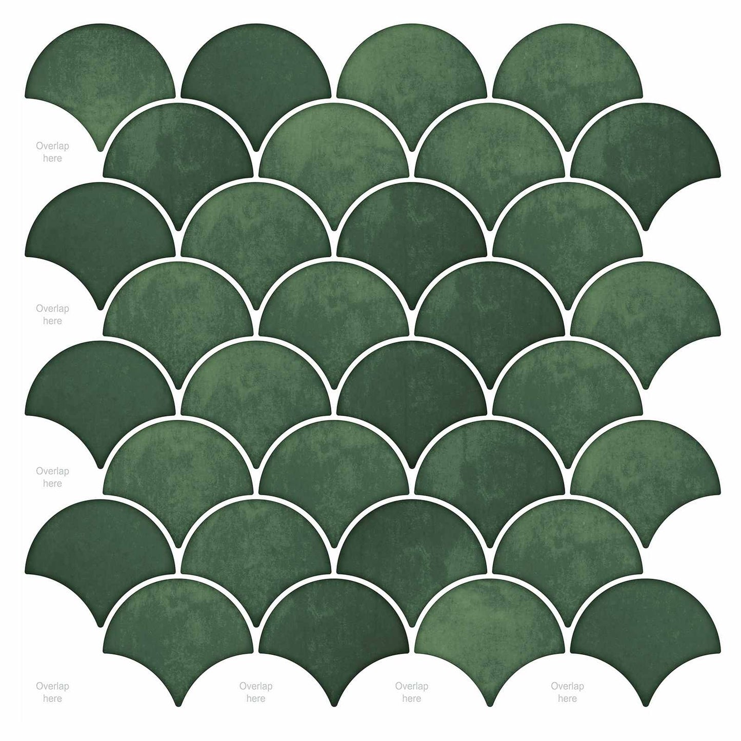 Vis schaal tegel 10 pcs Donkergroen 30 x 30 cm is nu te koop bij PeponiXL, paradijselijk wonen!