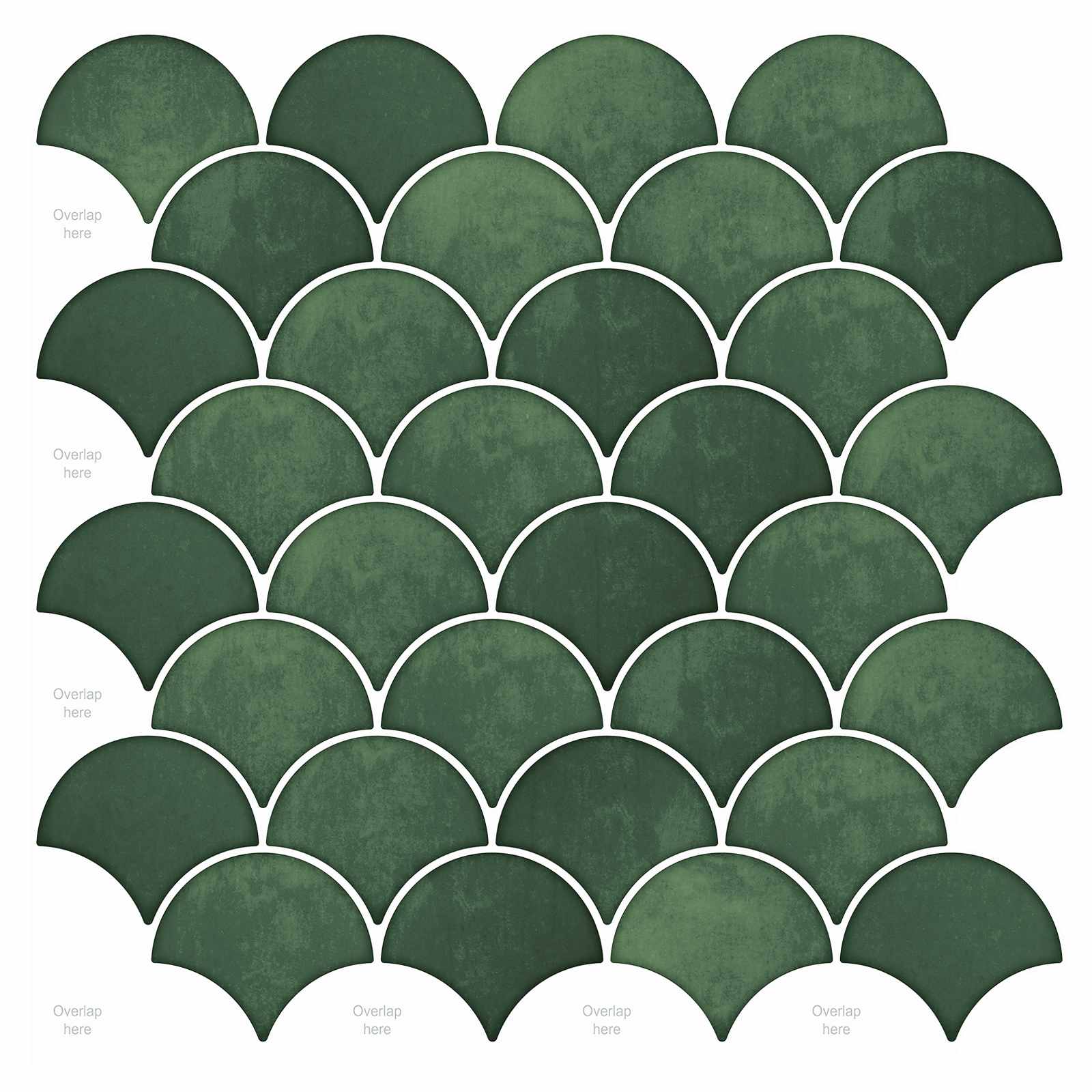 Vis schaal tegel 50 pcs Donkergroen 30 x 30 cm is nu te koop bij PeponiXL, paradijselijk wonen!