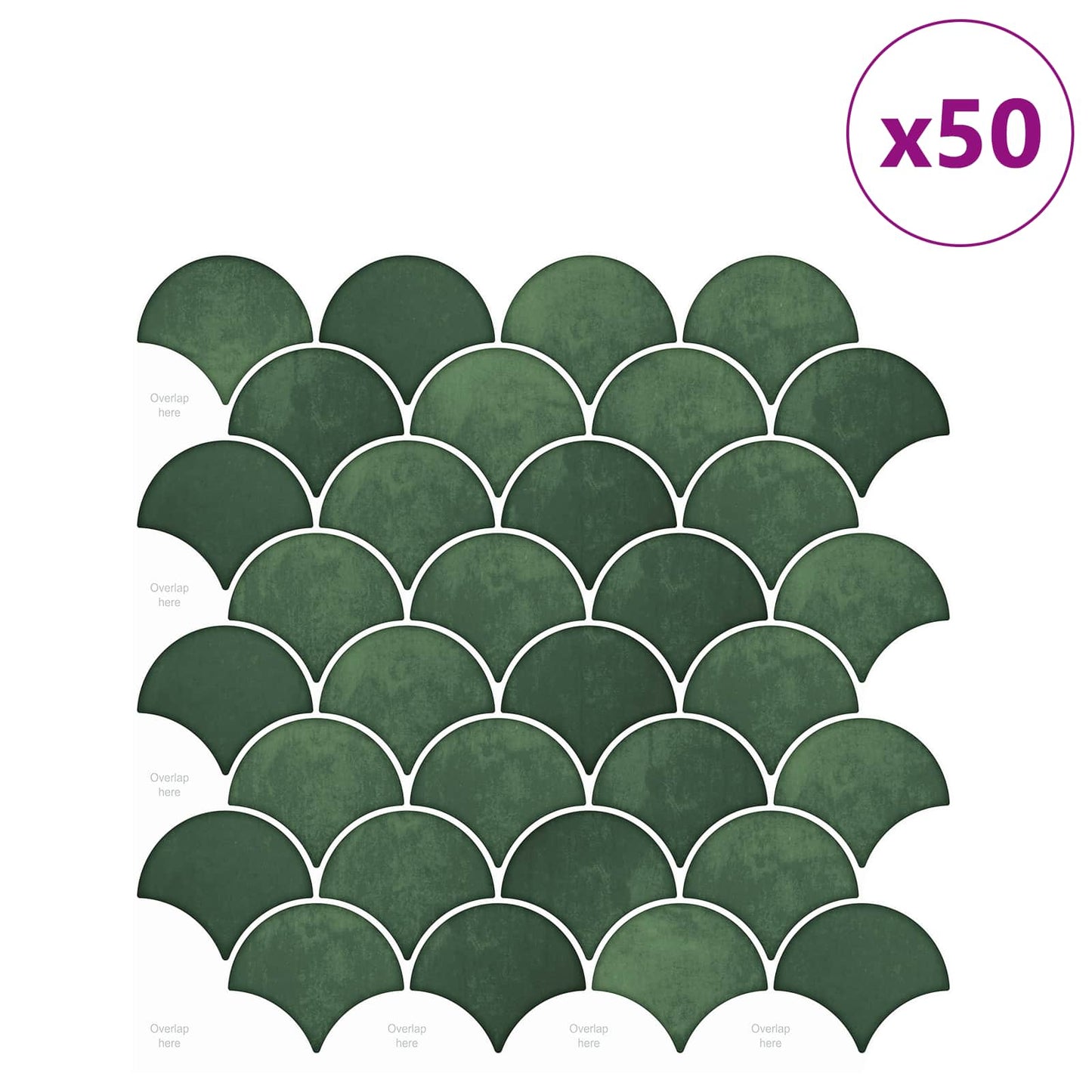 Vis schaal tegel 50 pcs Donkergroen 30 x 30 cm is nu te koop bij PeponiXL, paradijselijk wonen!