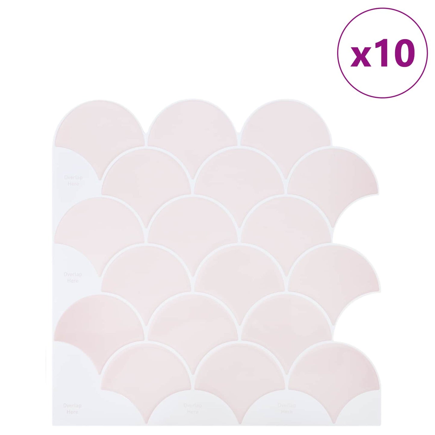 Vis schaal tegel 10 pcs Lichtroze 30 x 30 cm is nu te koop bij PeponiXL, paradijselijk wonen!