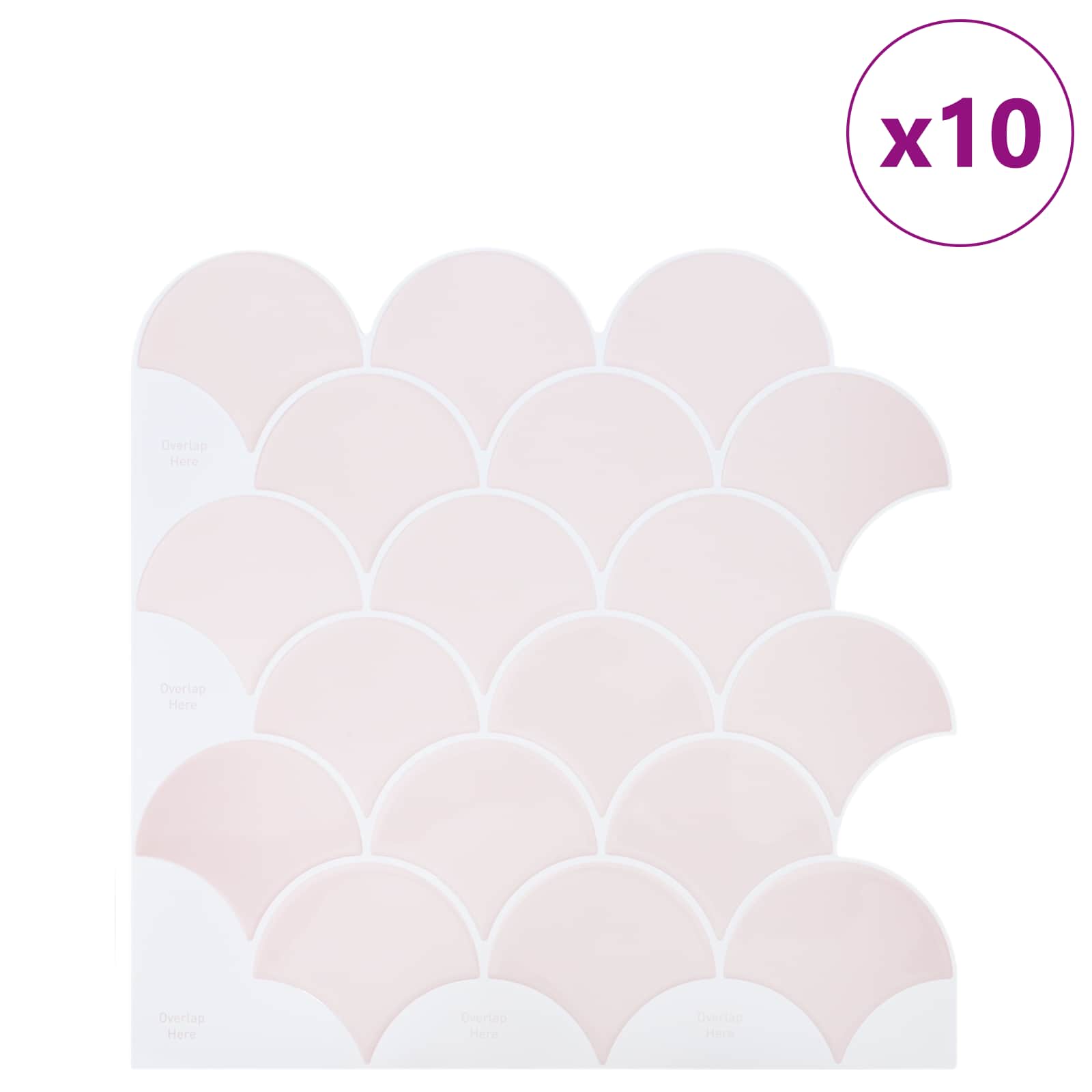 Vis schaal tegel 50 pcs Lichtroze 30 x 30 cm is nu te koop bij PeponiXL, paradijselijk wonen!