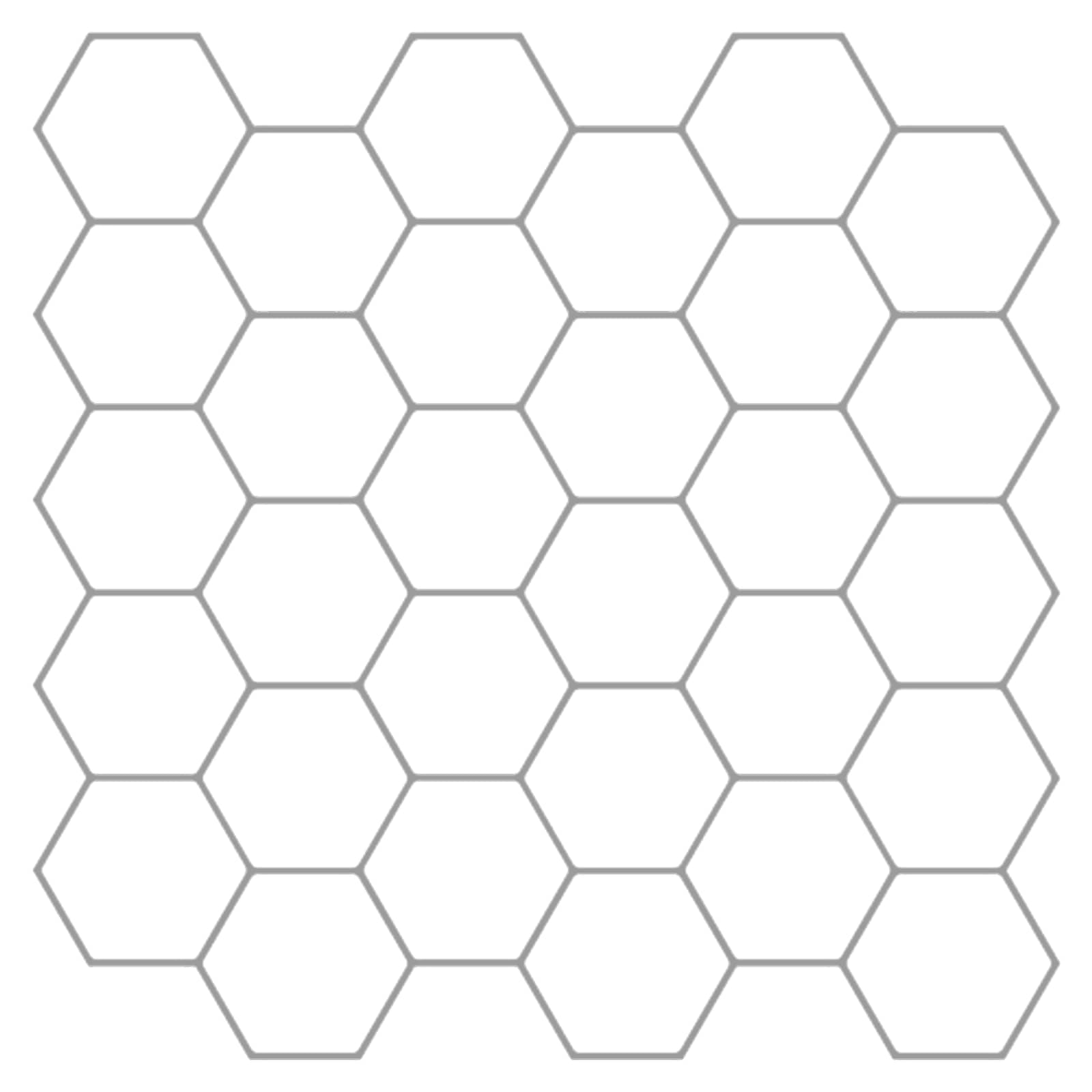 Hexagon tegel 10 pcs Wit Grijs 30 x 30 cm Polyurethaan en PET is nu te koop bij PeponiXL, paradijselijk wonen!