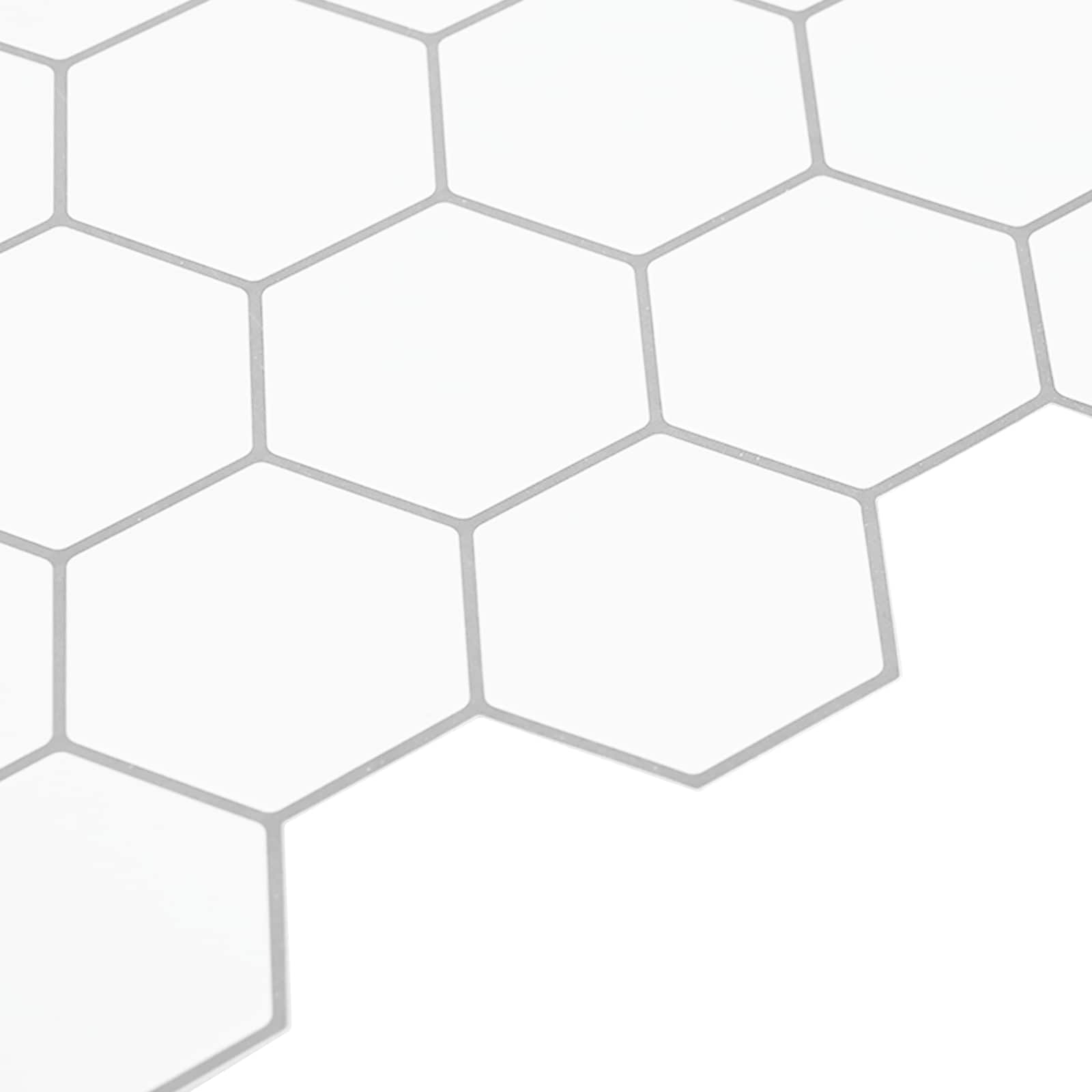 Hexagon tegel 50 pcs Wit Grijs 30 x 30 cm Polyurethaan en PET is nu te koop bij PeponiXL, paradijselijk wonen!