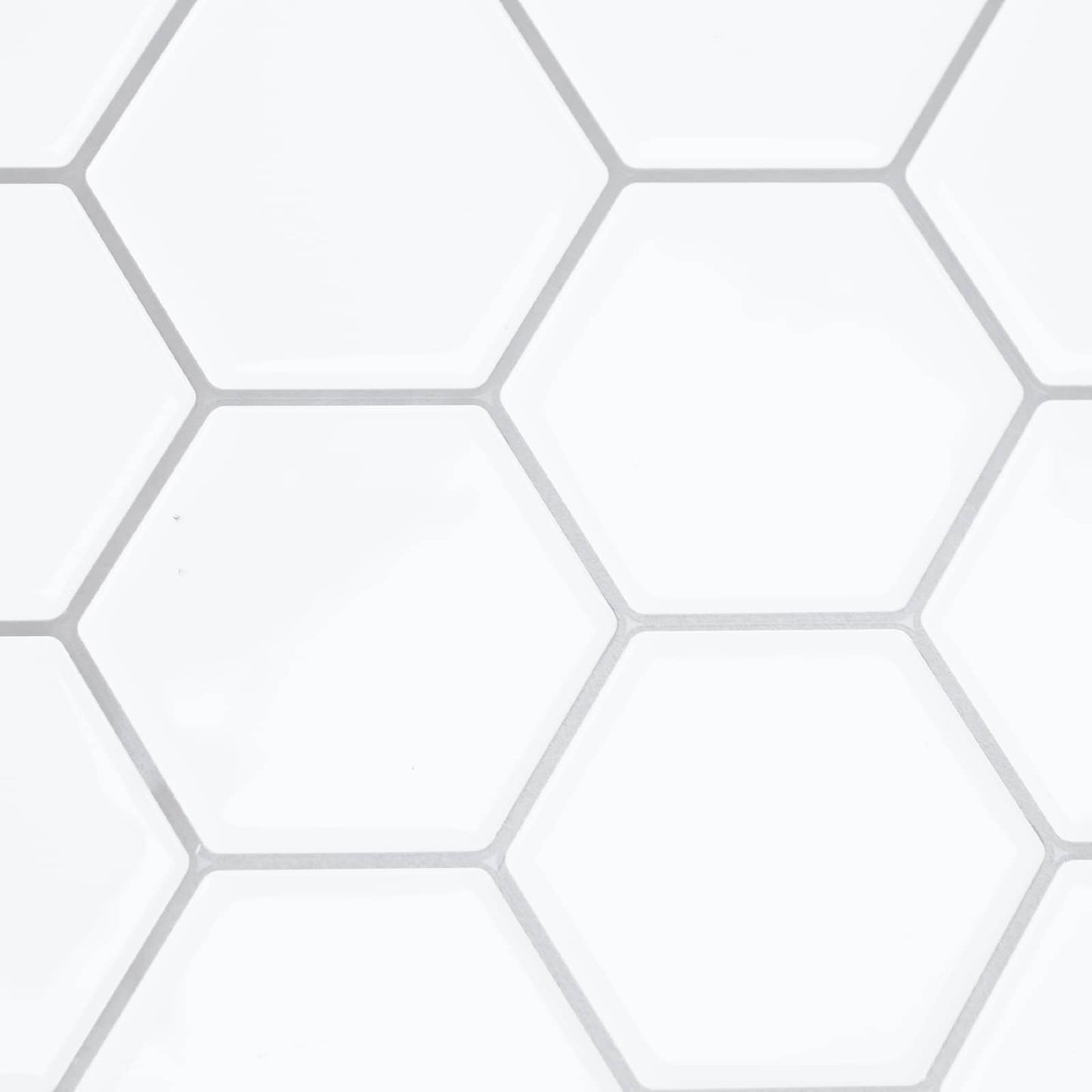 Hexagon tegel 50 pcs Wit Grijs 30 x 30 cm Polyurethaan en PET is nu te koop bij PeponiXL, paradijselijk wonen!